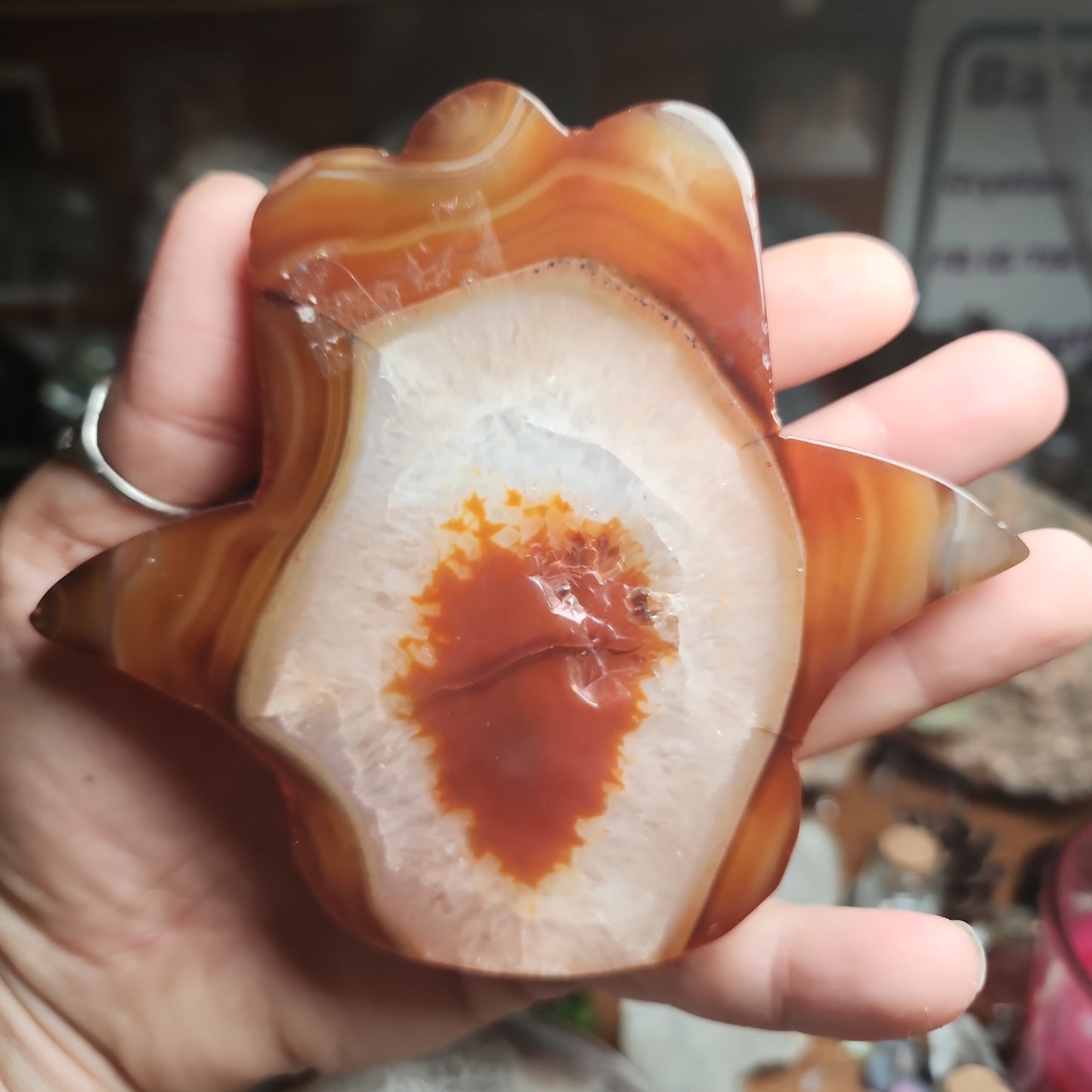 Carnelian Druzy Hamsa