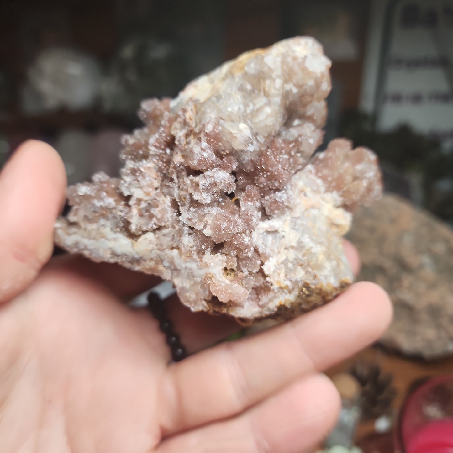 Pink Amethyst Stallactite Druzy Specimen