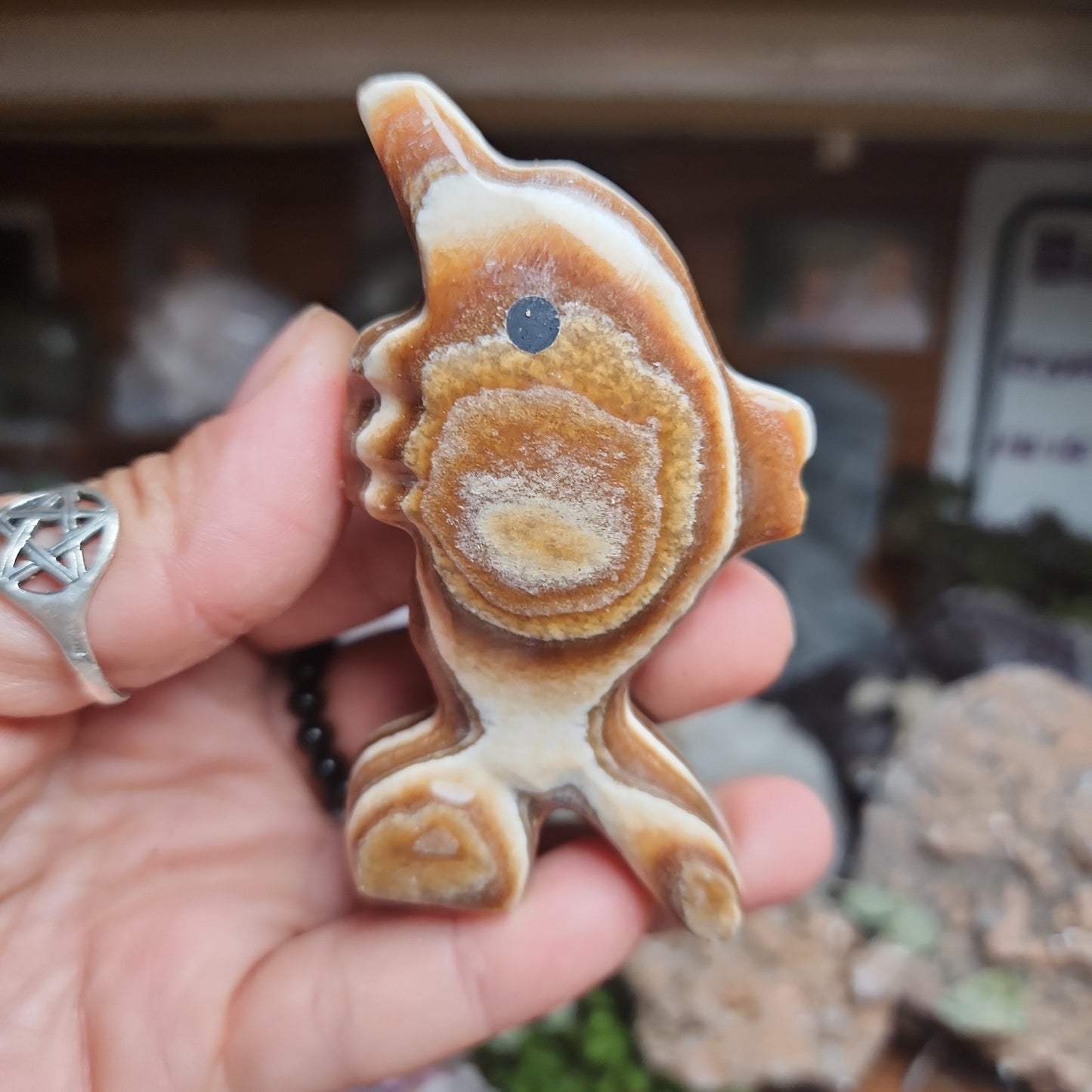 Brown Aragonite Dolphin