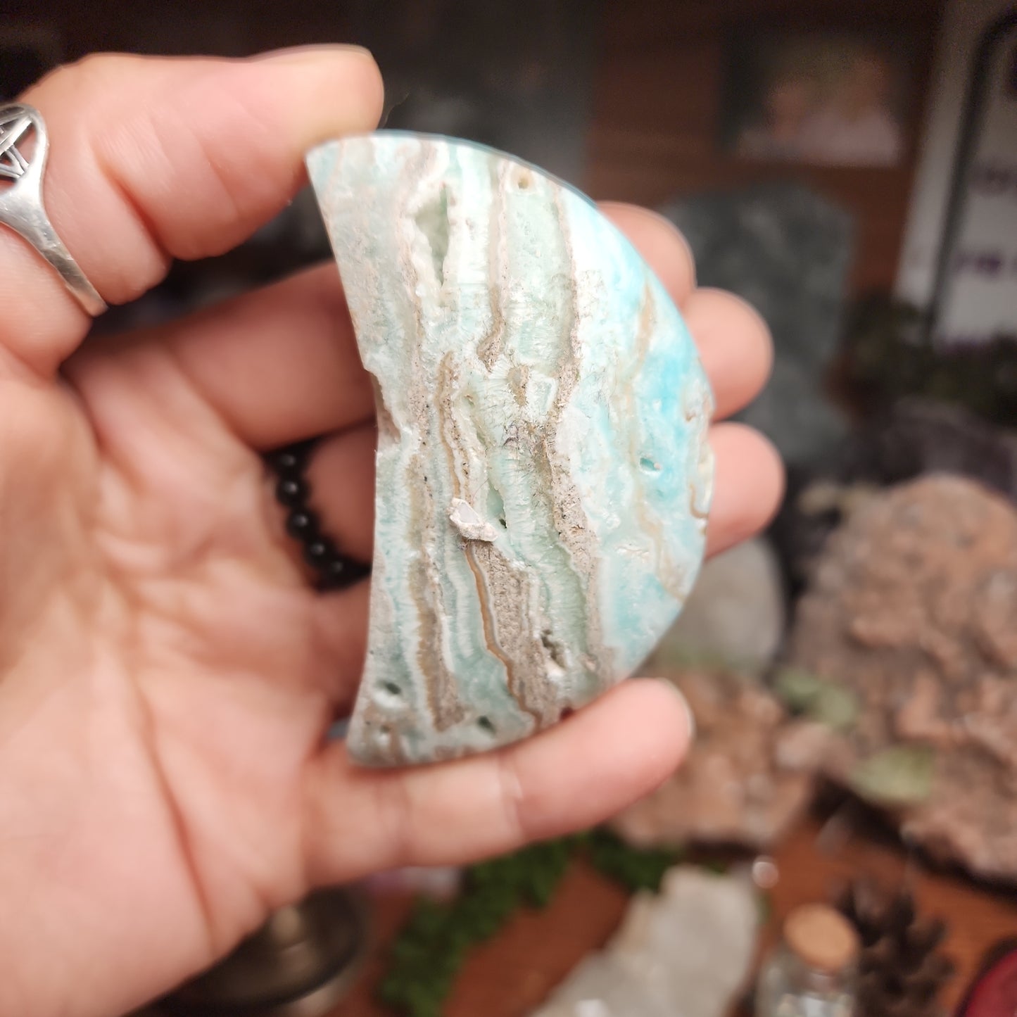 Caribbean Calcite Druzy Moon