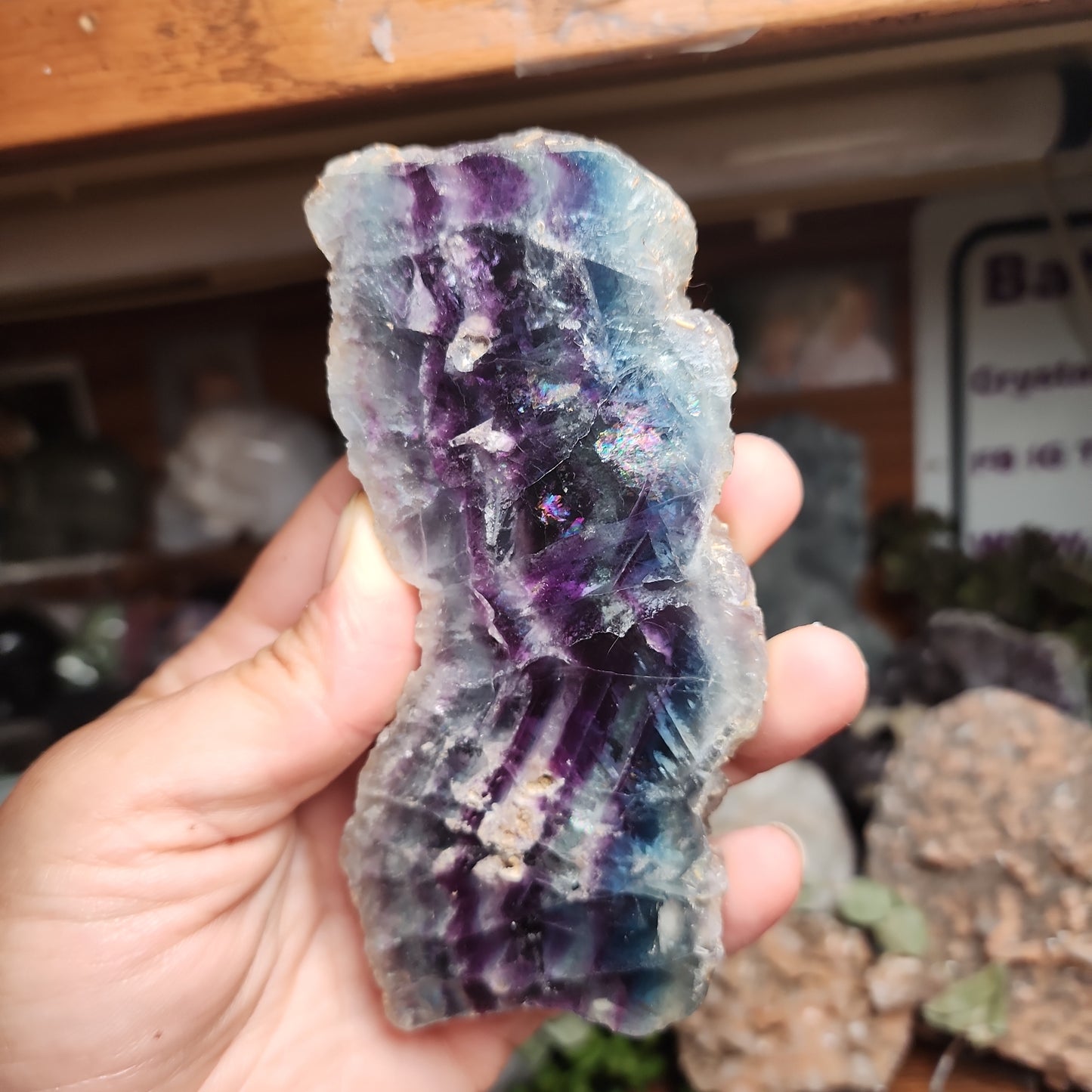 Rainbow Fluorite Slab