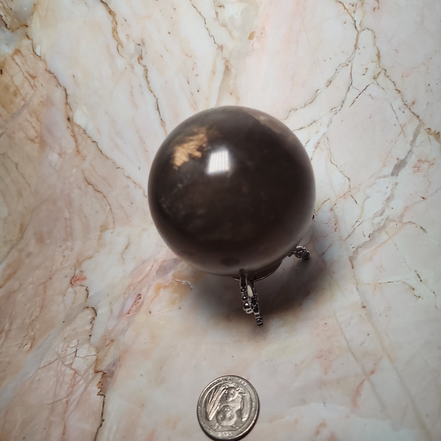 Hq Black Moonstone Sphere