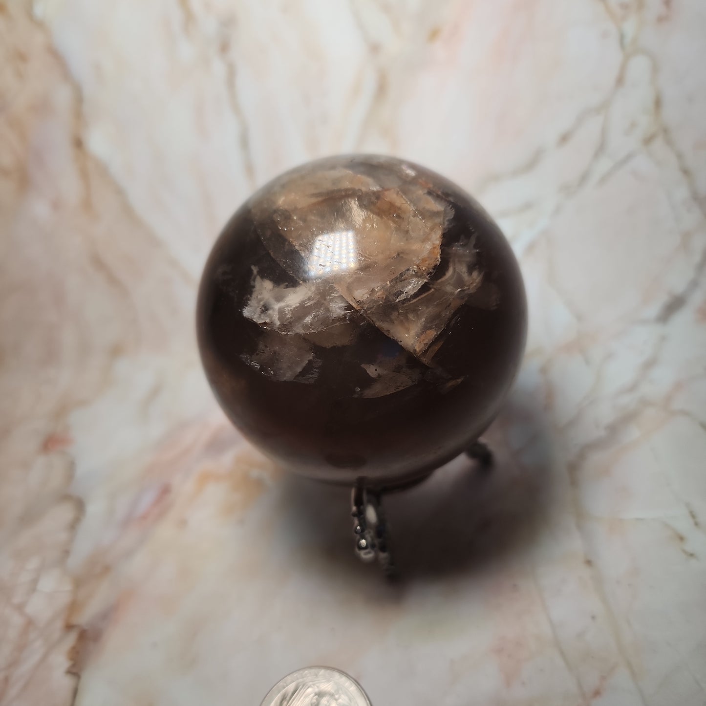Hq Black Moonstone Sphere