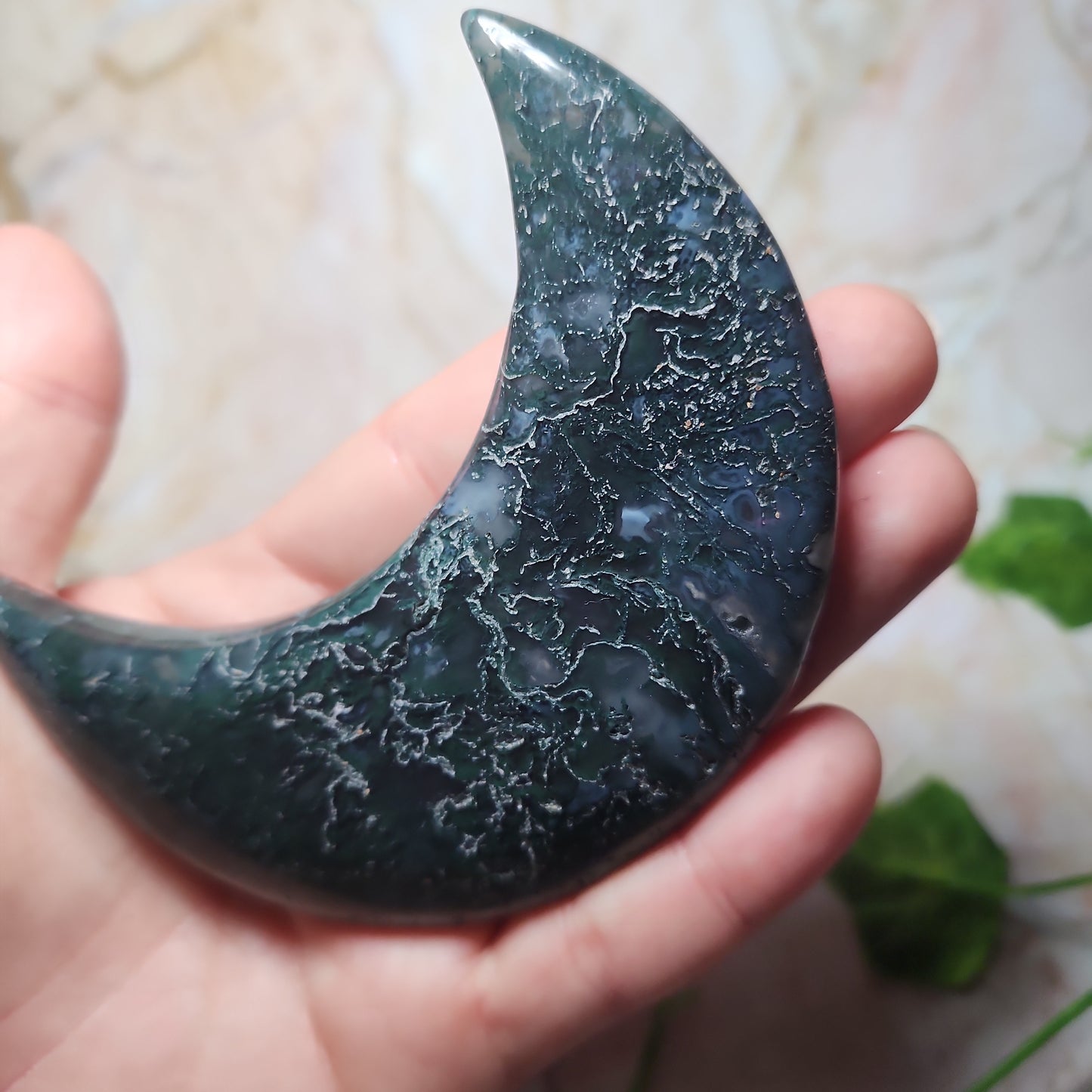Moss Agate Moon
