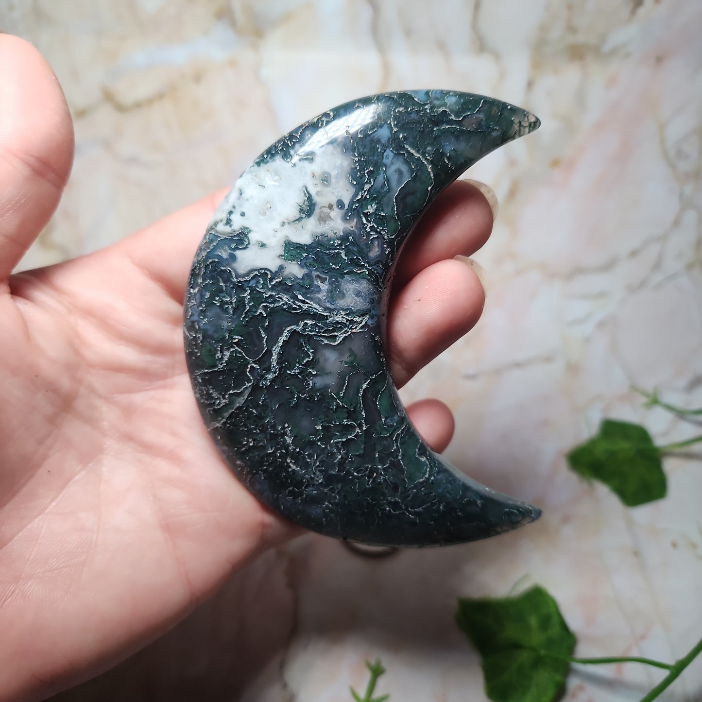 Moss Agate Moon