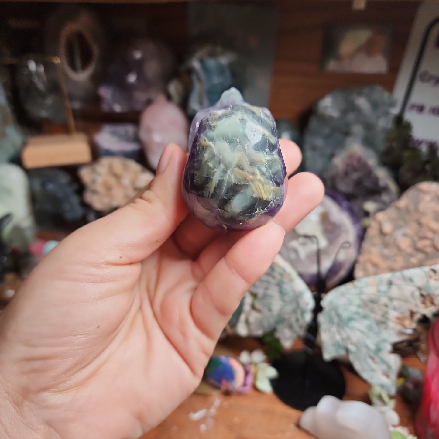 Rainbow Fluorite Skull