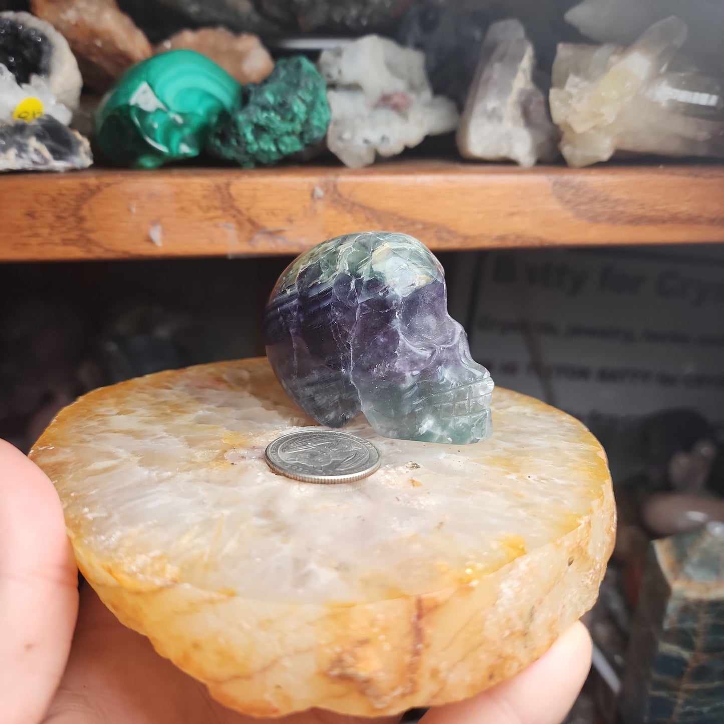 Rainbow Fluorite Skull