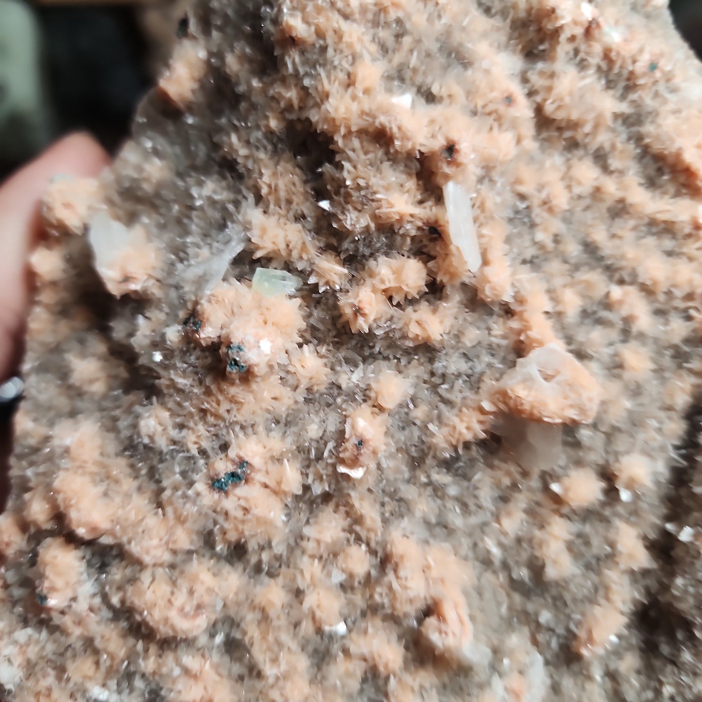 Heulandite Cluster with Green Apophylite