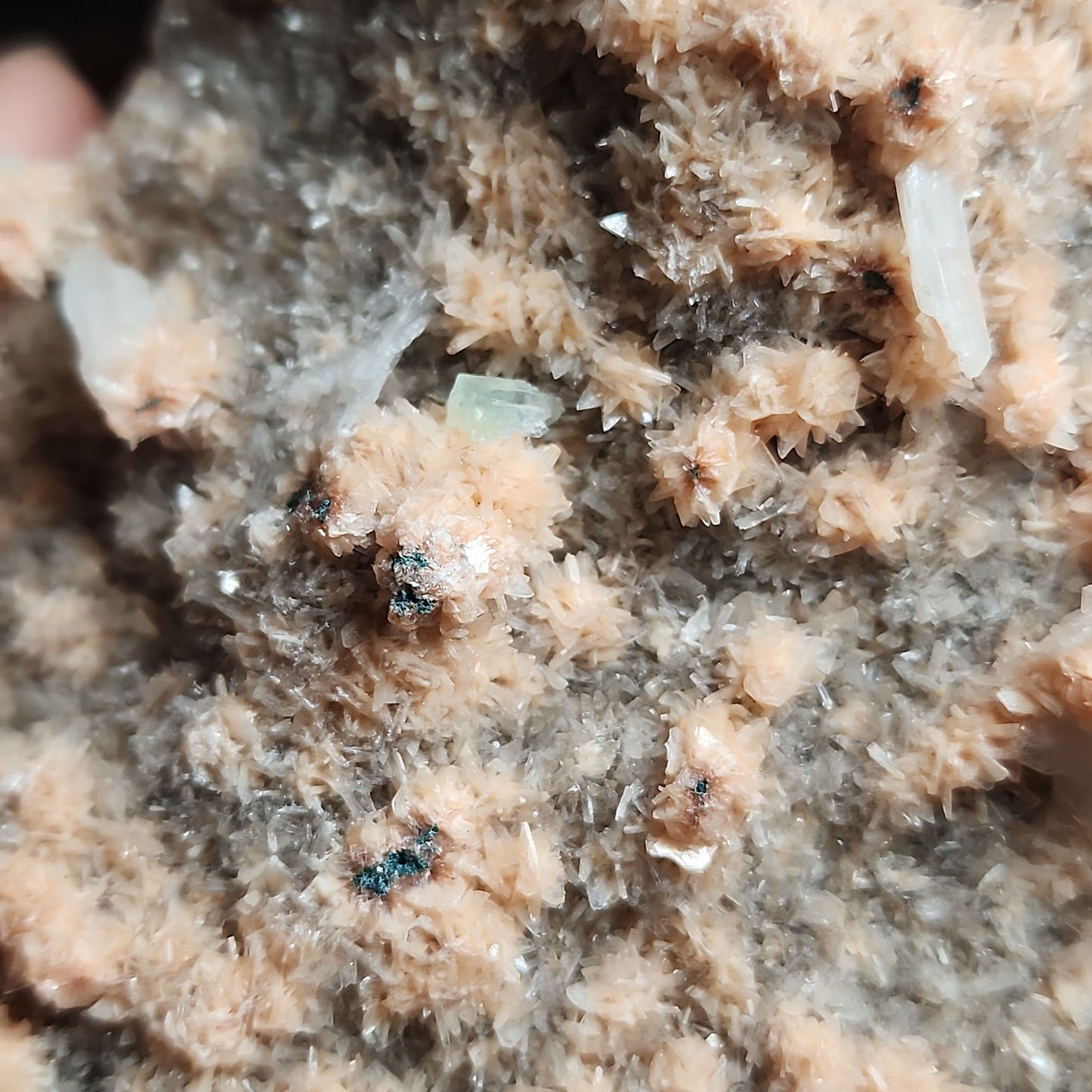 Heulandite Cluster with Green Apophylite