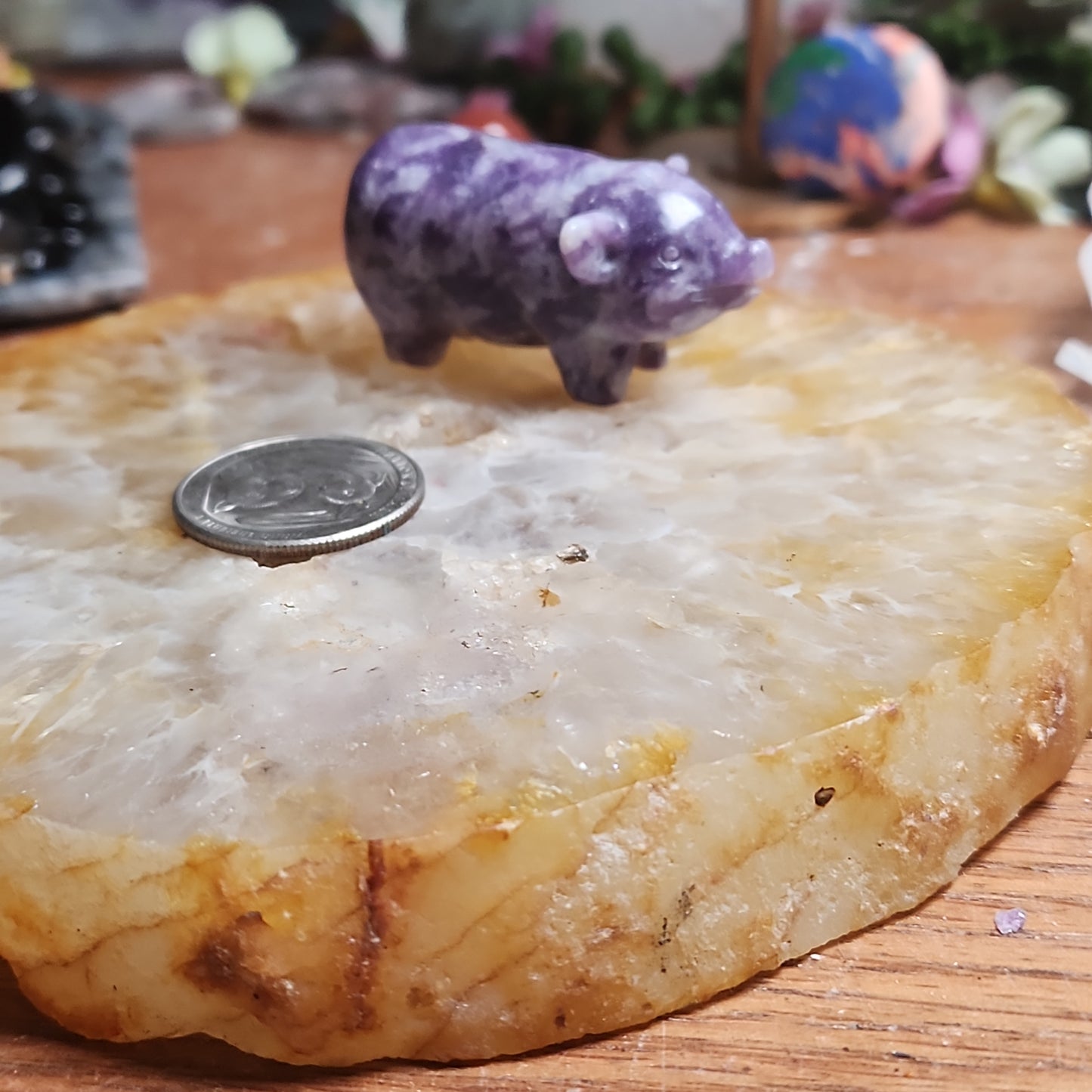 Lepidolite Pig