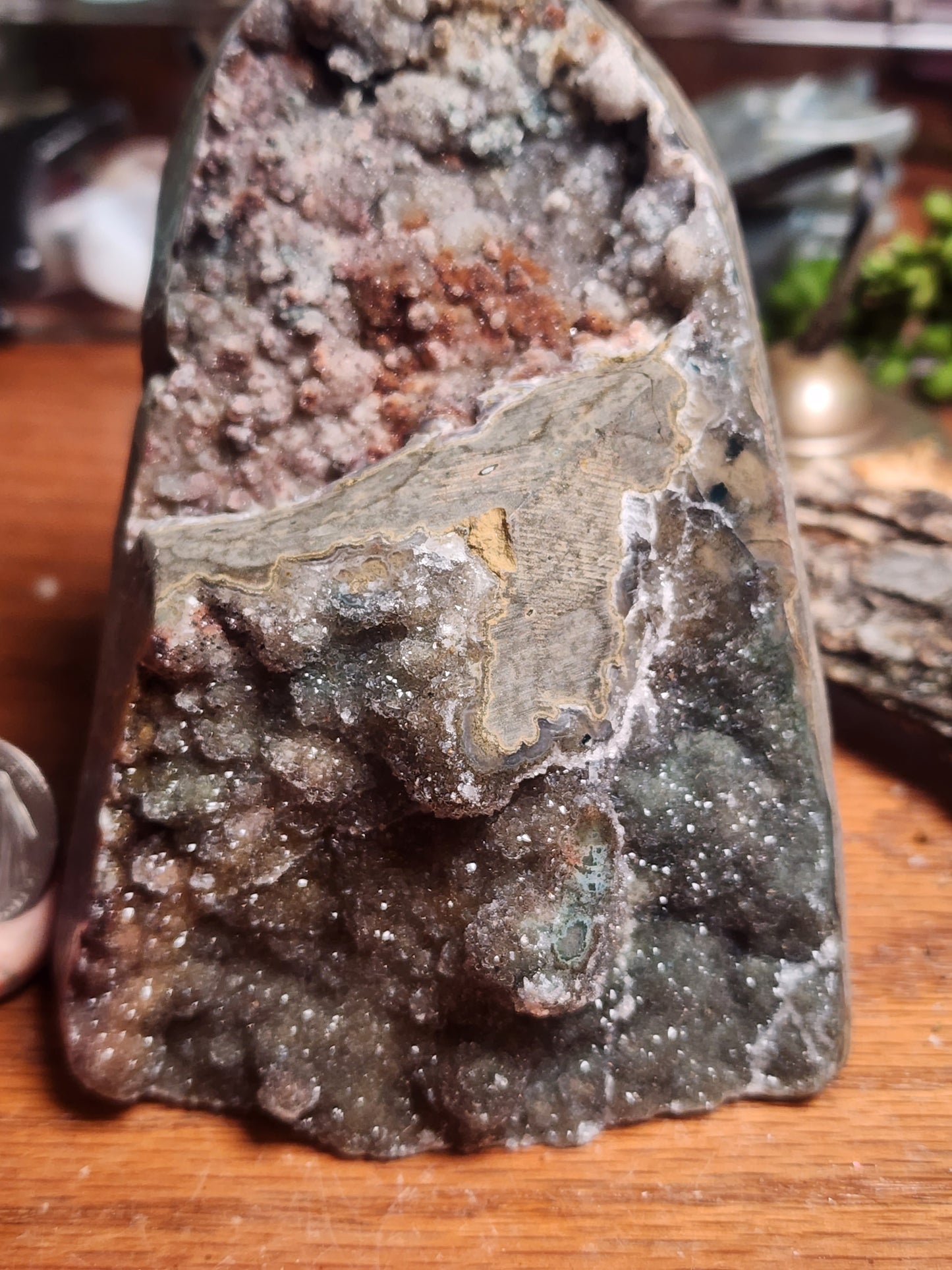 Large Rainbow Amethyst Cut Base Cluster