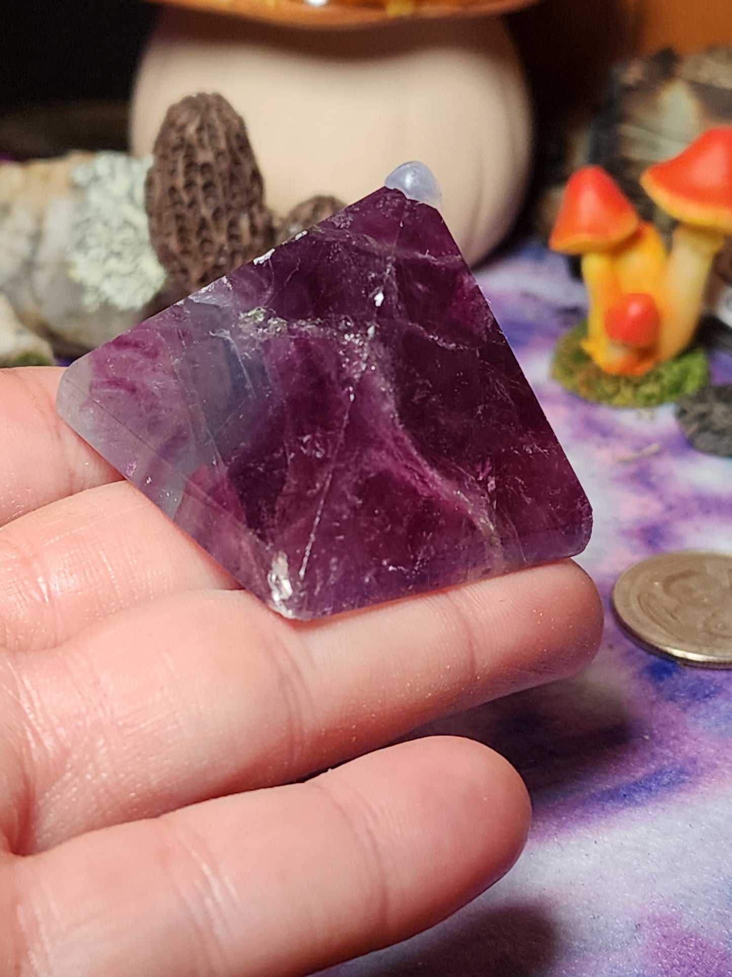 Rainbow Fluorite Pyramid