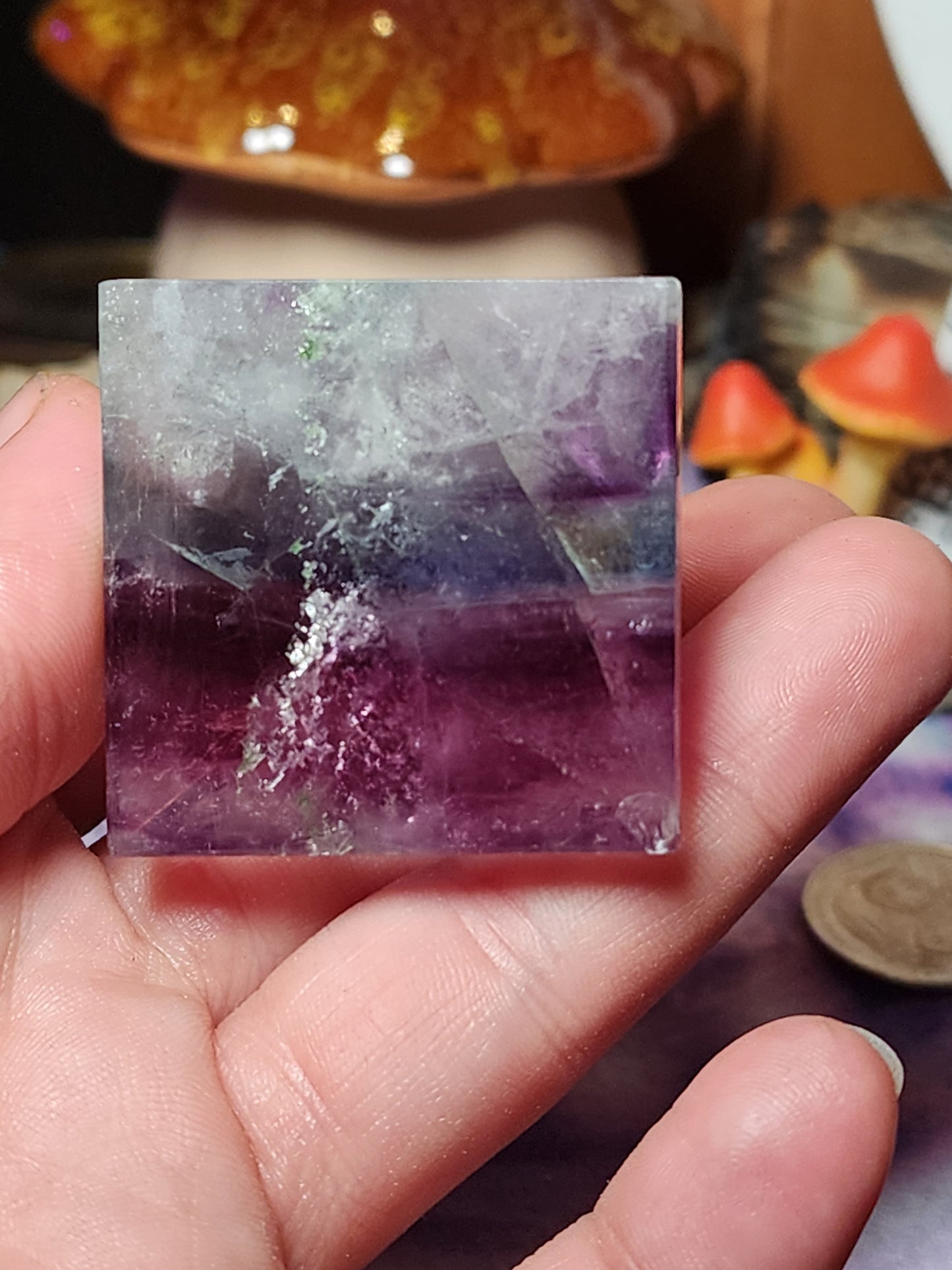 Rainbow Fluorite Pyramid