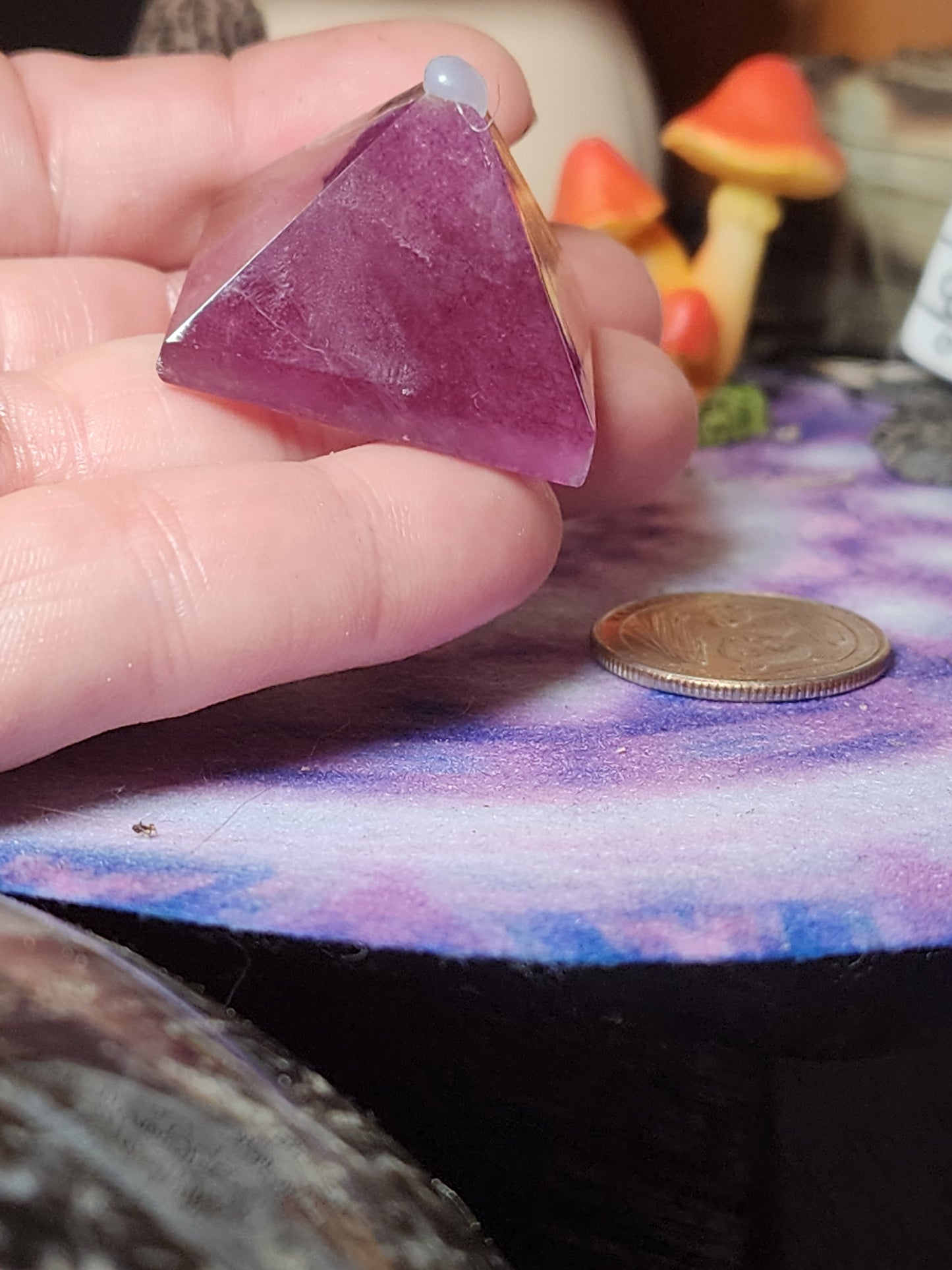 Purple/Yellow Fluorite Pyramid