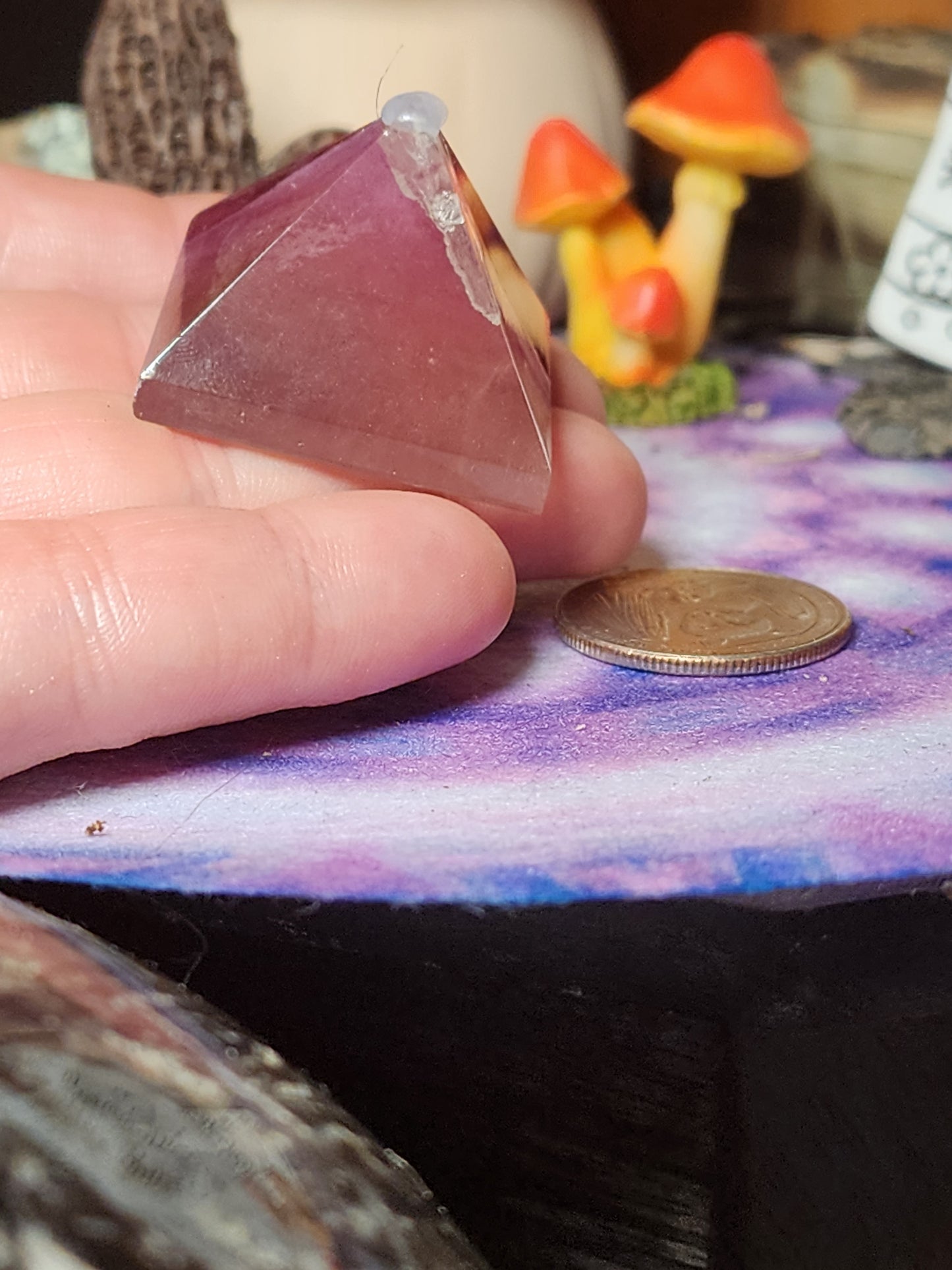 Purple/Yellow Fluorite Pyramid