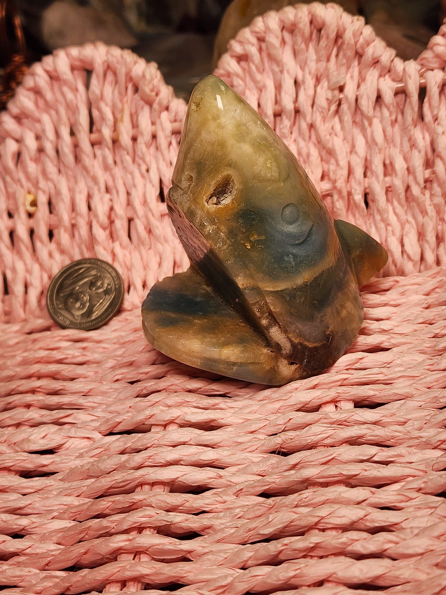 Blue Amazonite Shark Head