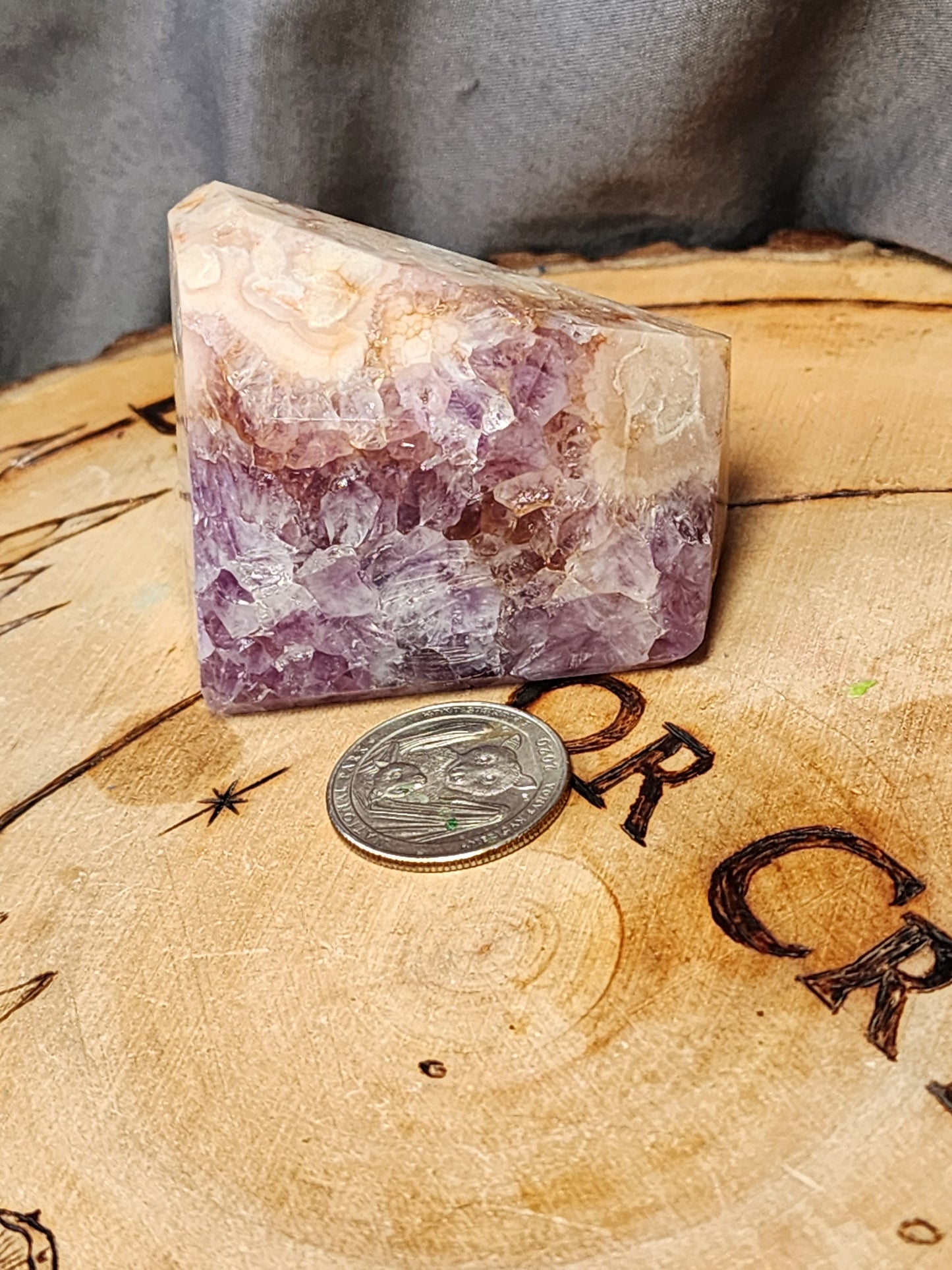 Flower Agate & Purple Amethyst Freeform