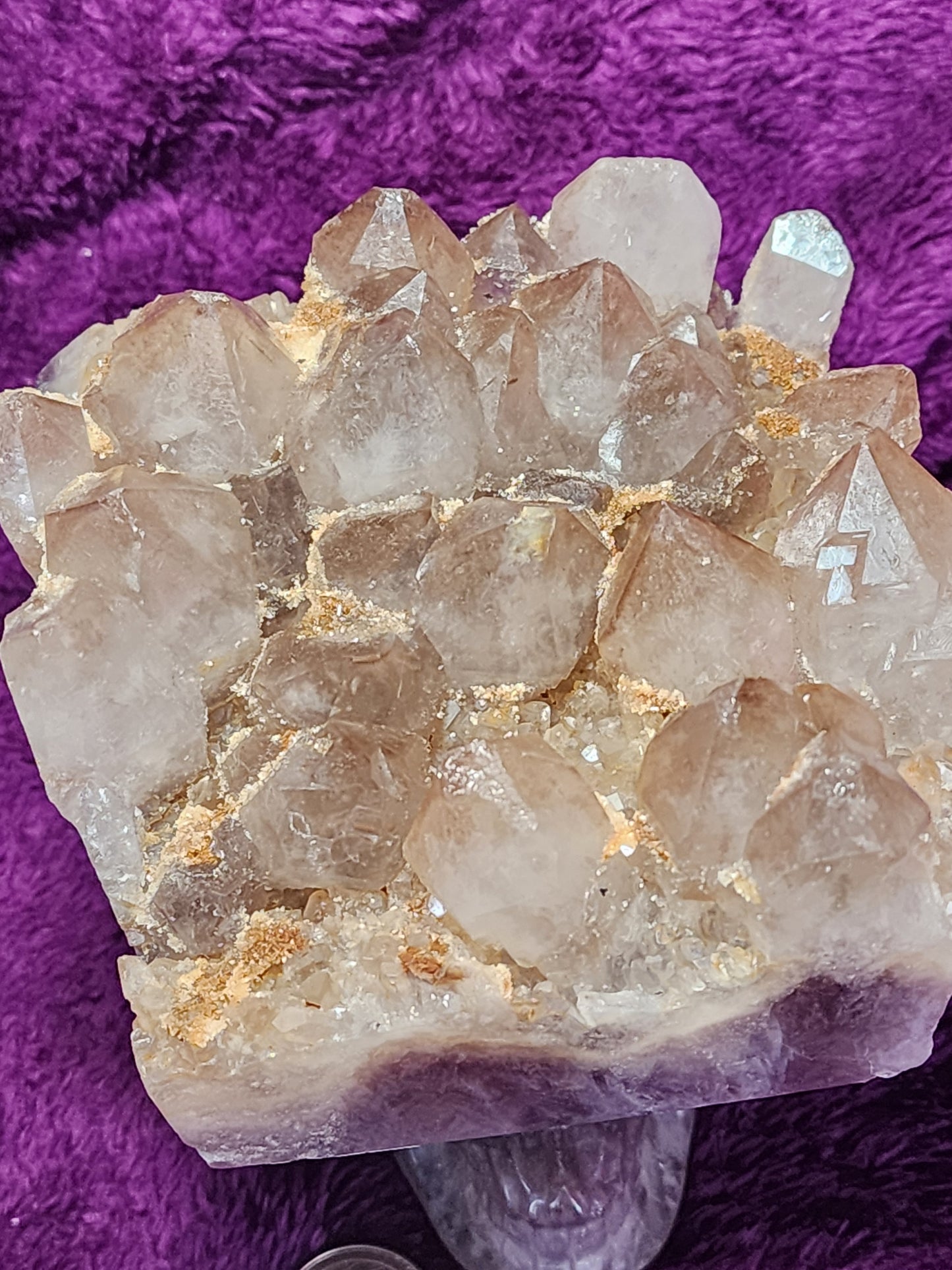 Smokey Amethyst Skull Cluster Large