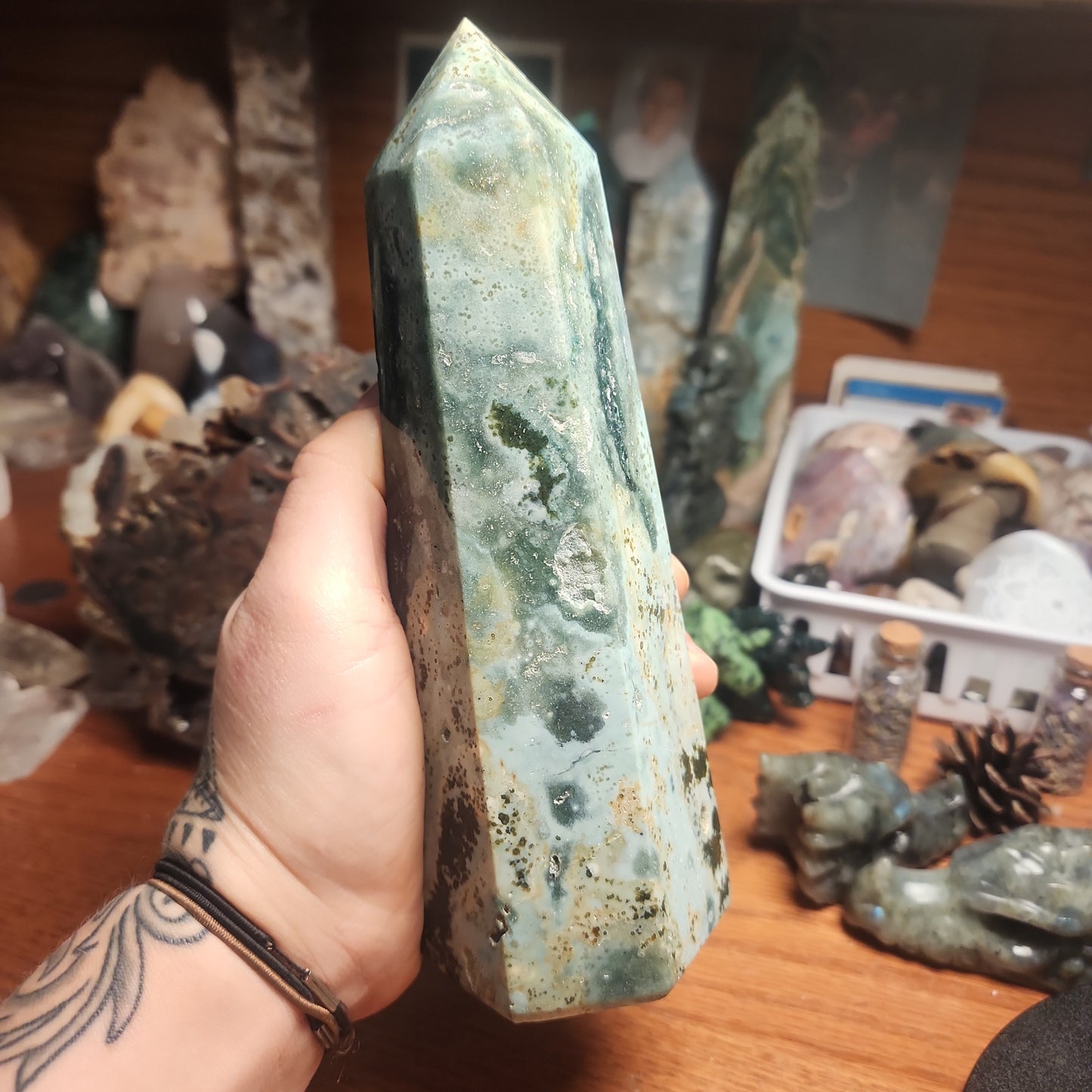 Large Ocean Jasper tower with ๐