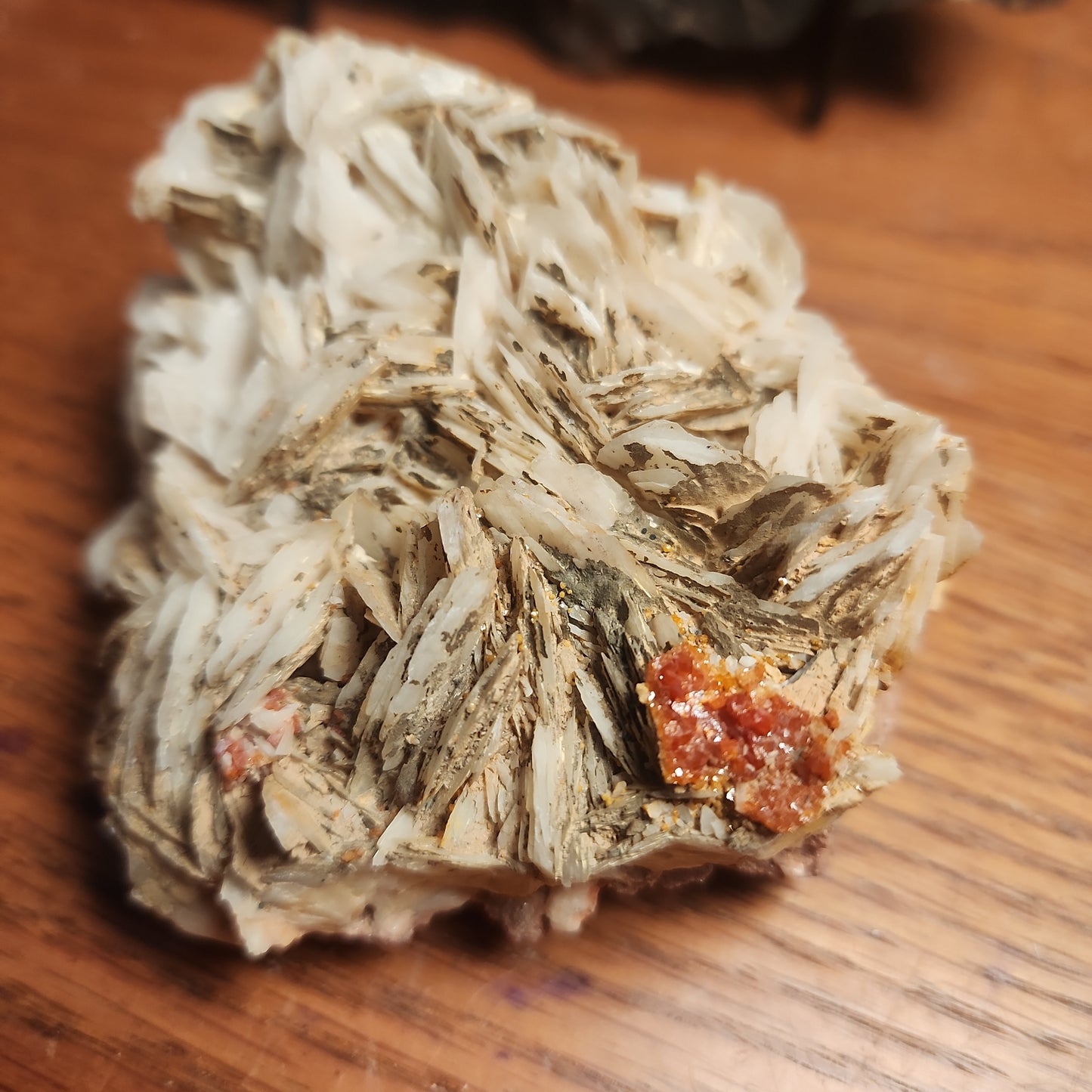 Pink Barite with Vanadanite