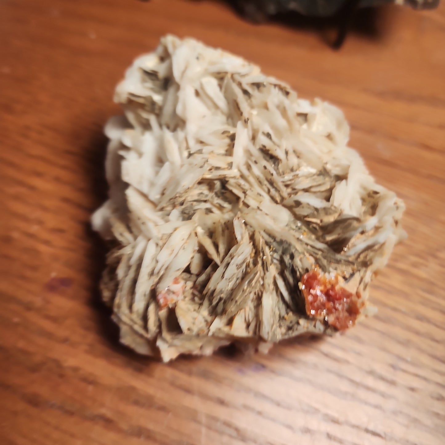 Pink Barite with Vanadanite
