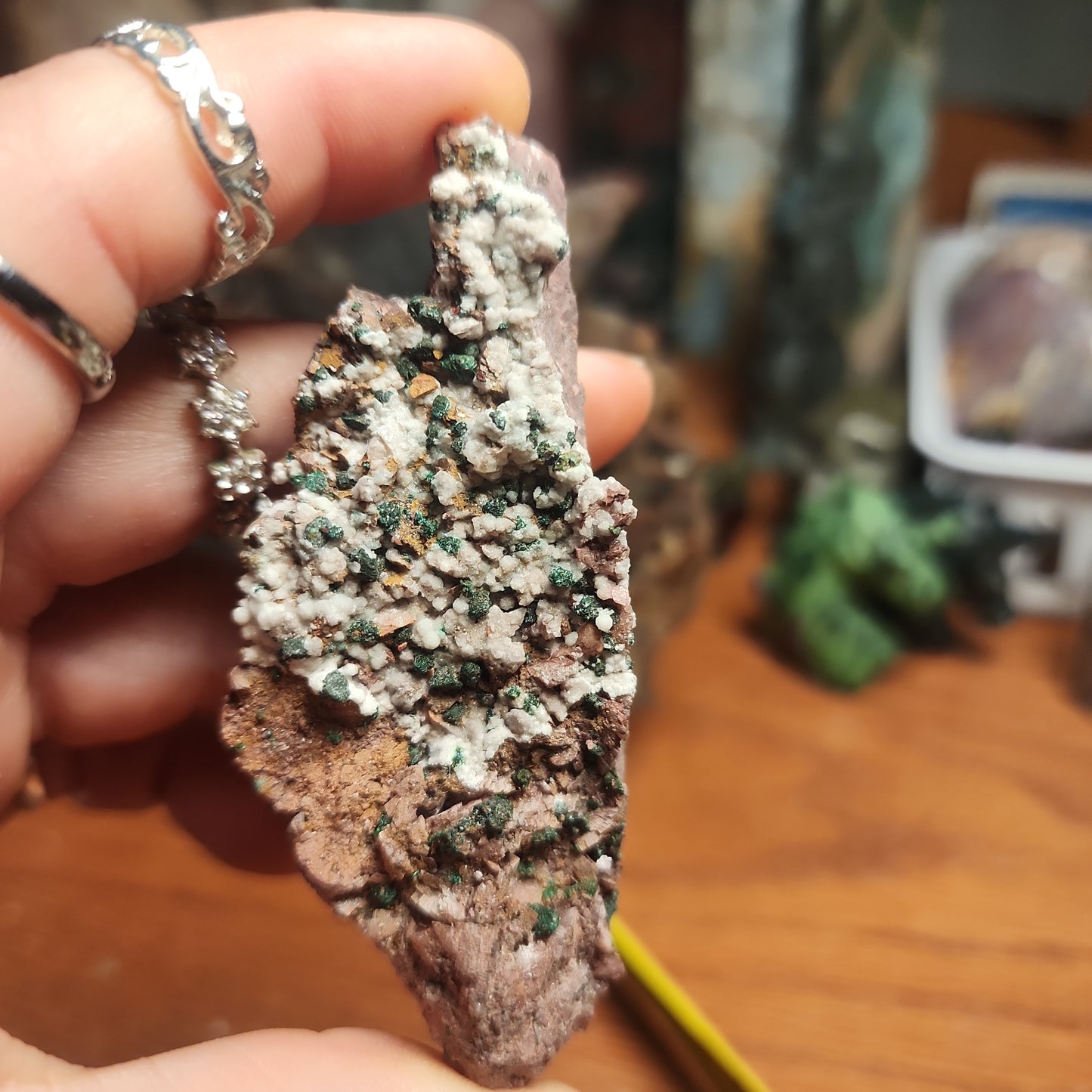 Dolomite with Malachite specimen
