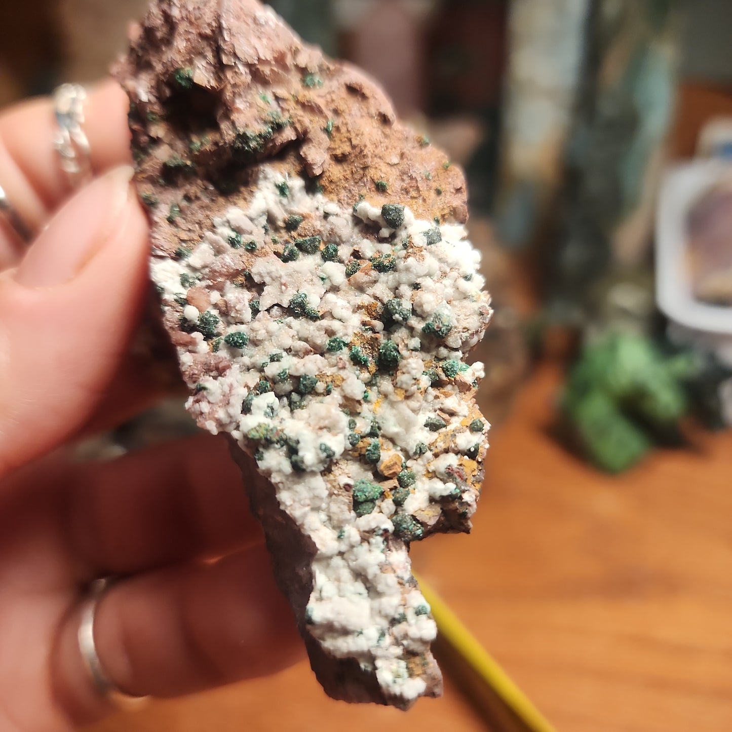 Dolomite with Malachite specimen