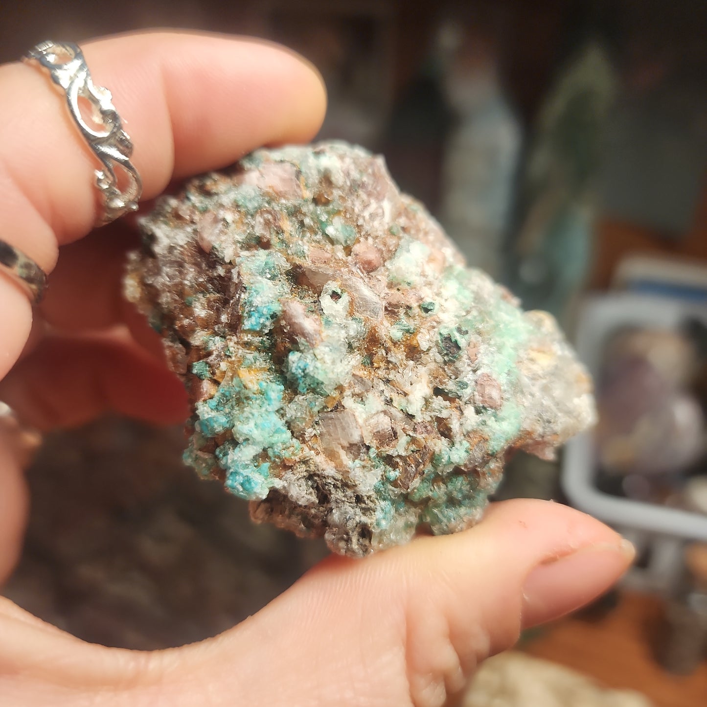 Dolomite with Malachite specimen