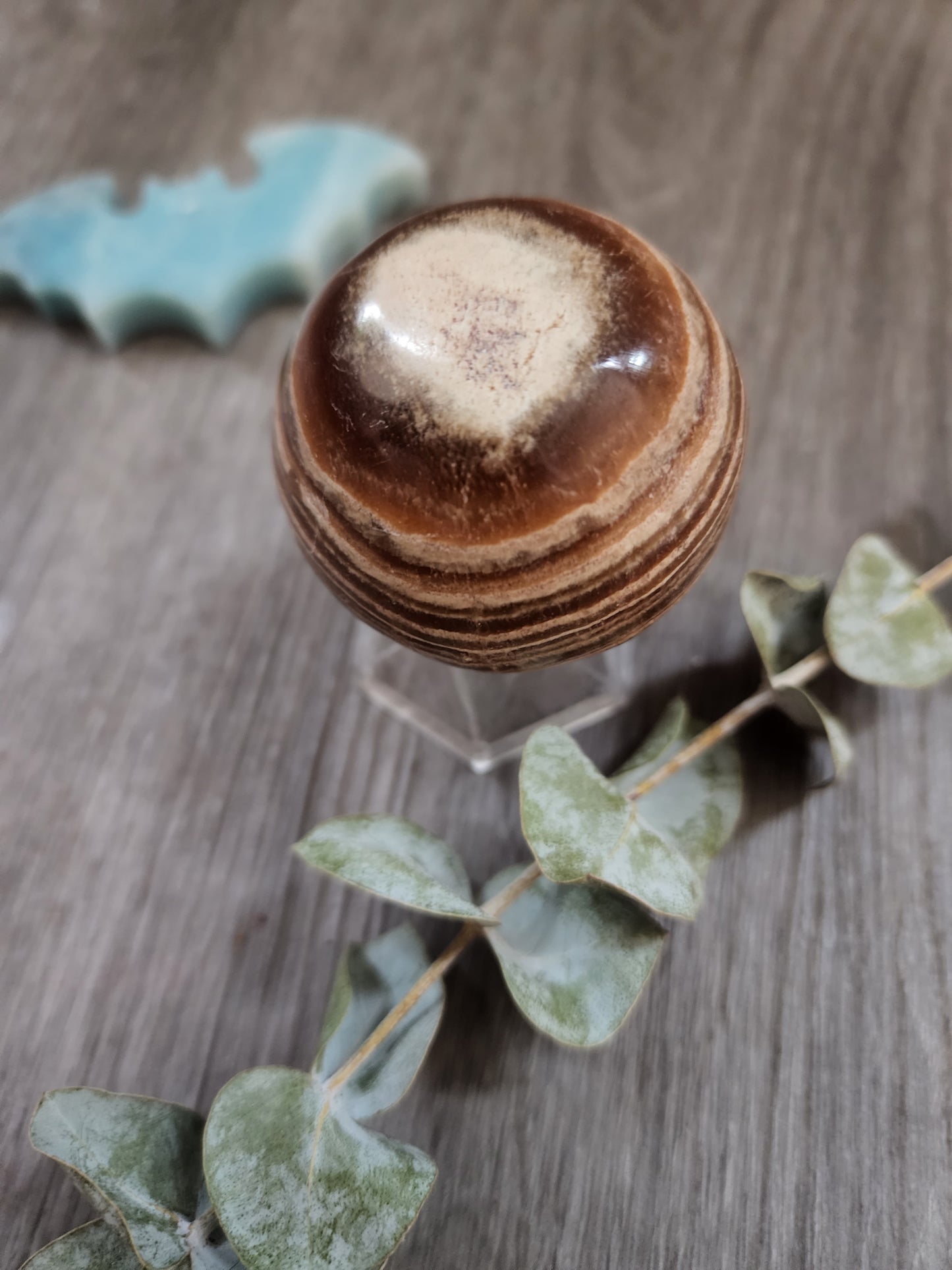 Brown aragonite sphere 5