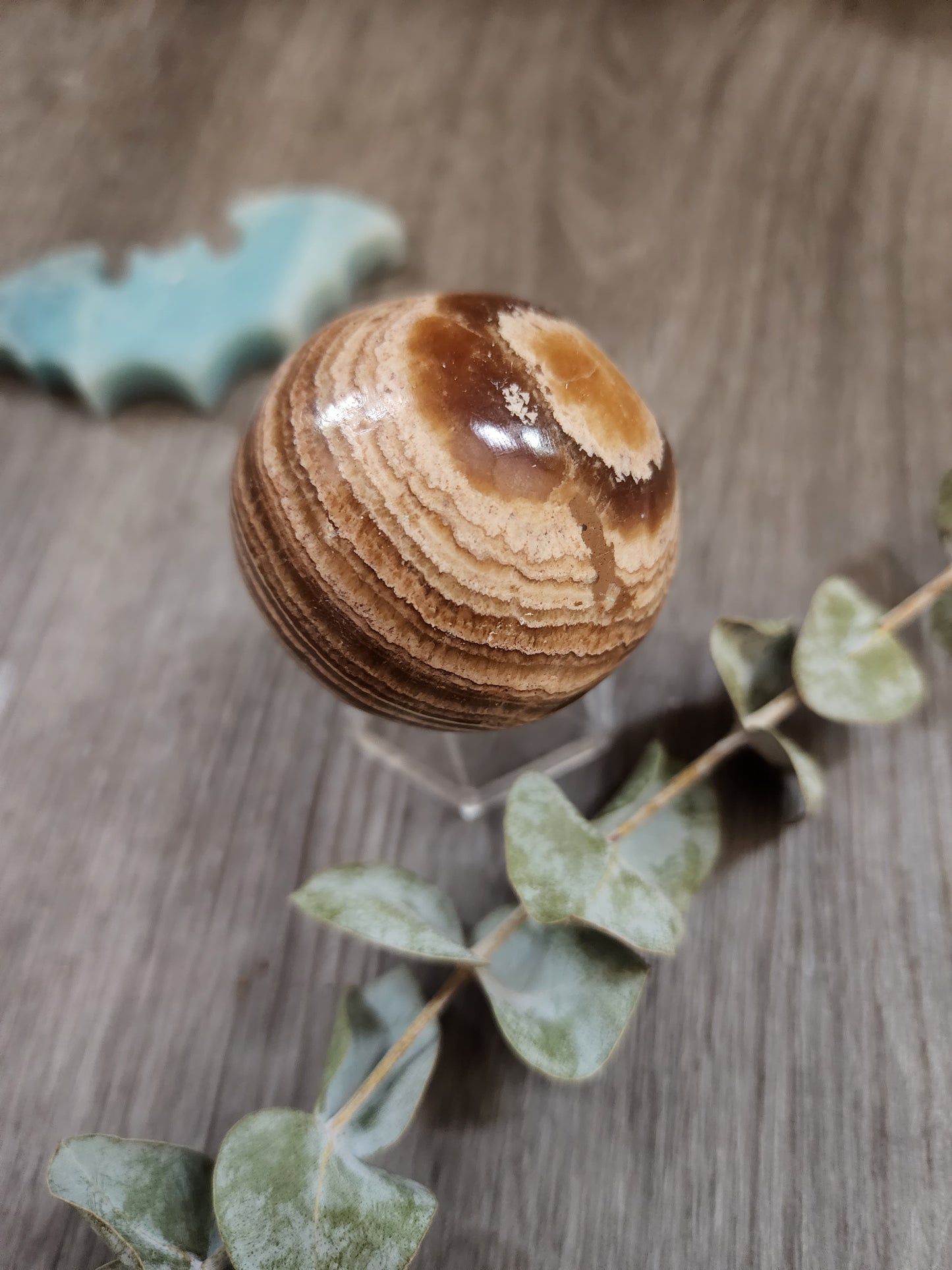 Brown aragonite sphere 5