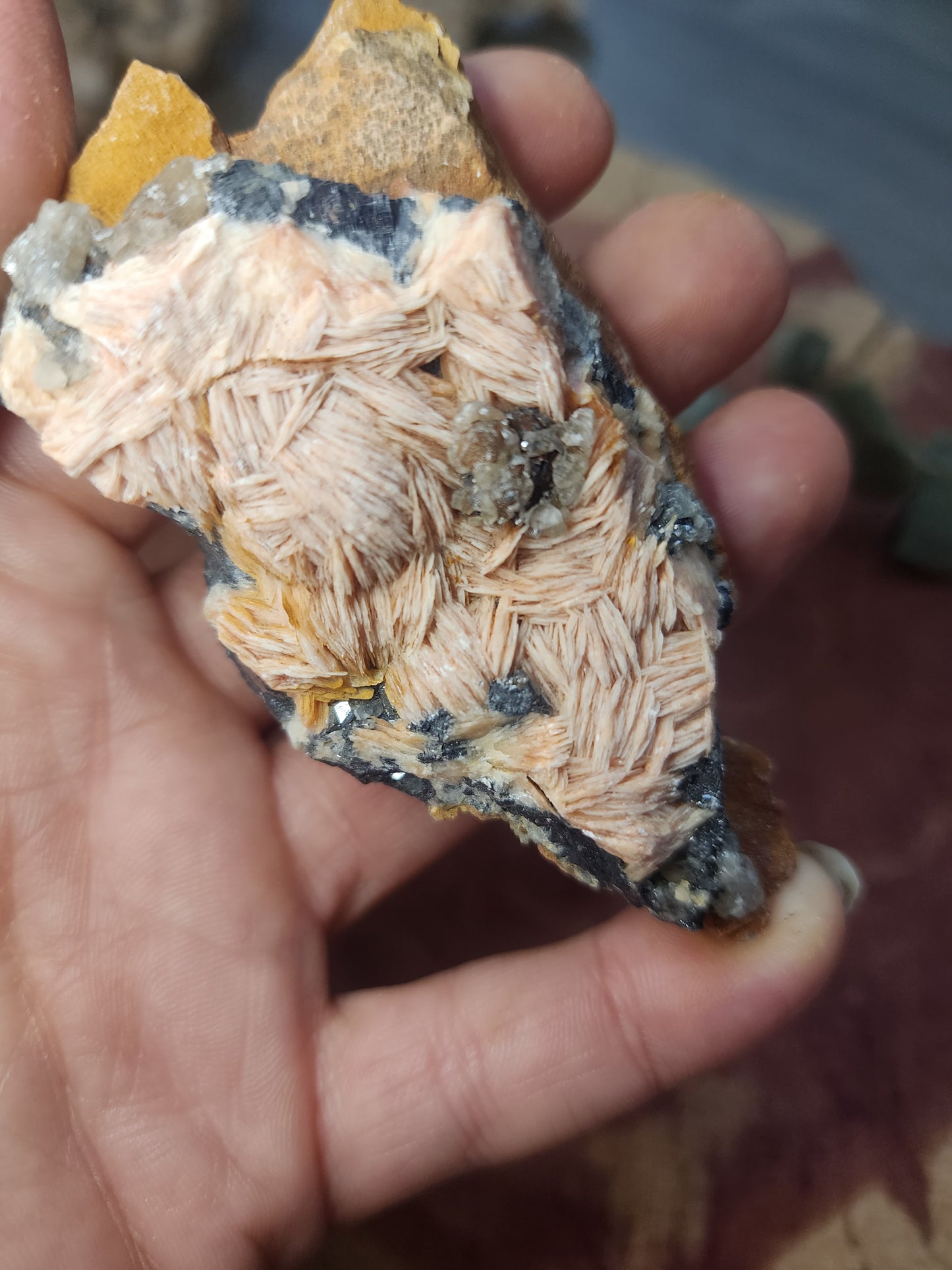 Barite cerrusite and galena specimen