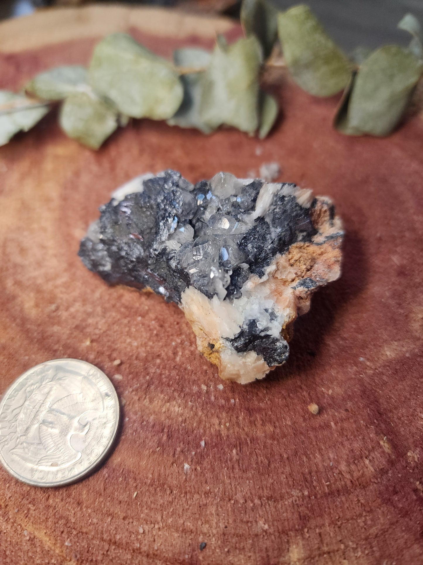 Barite cerrusite and galena specimen