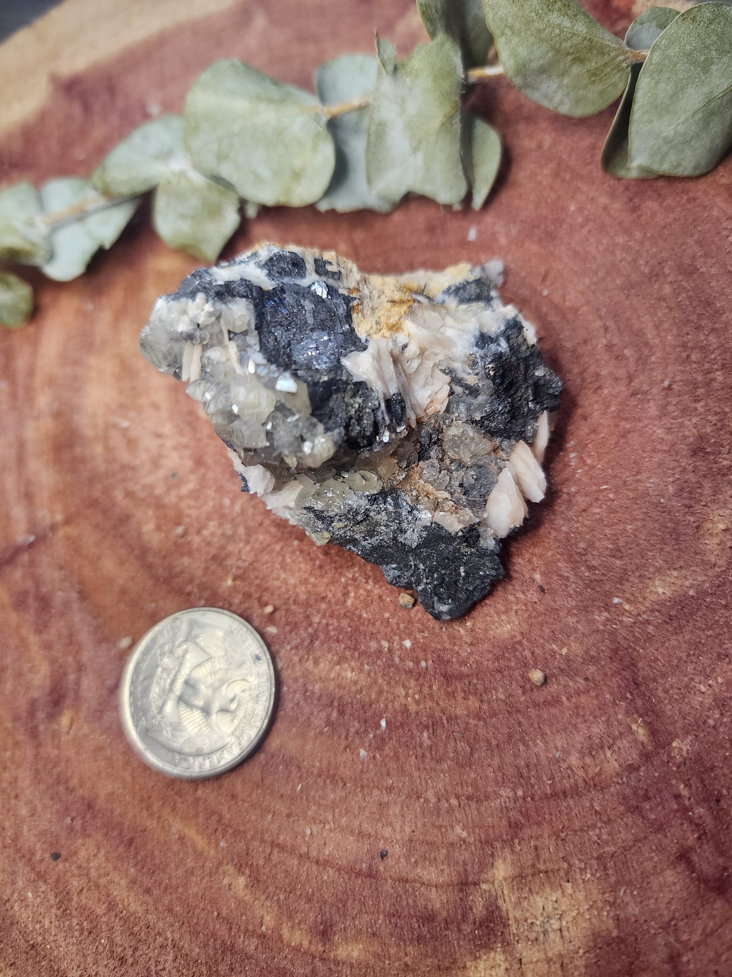 Barite cerrusite and galena specimen