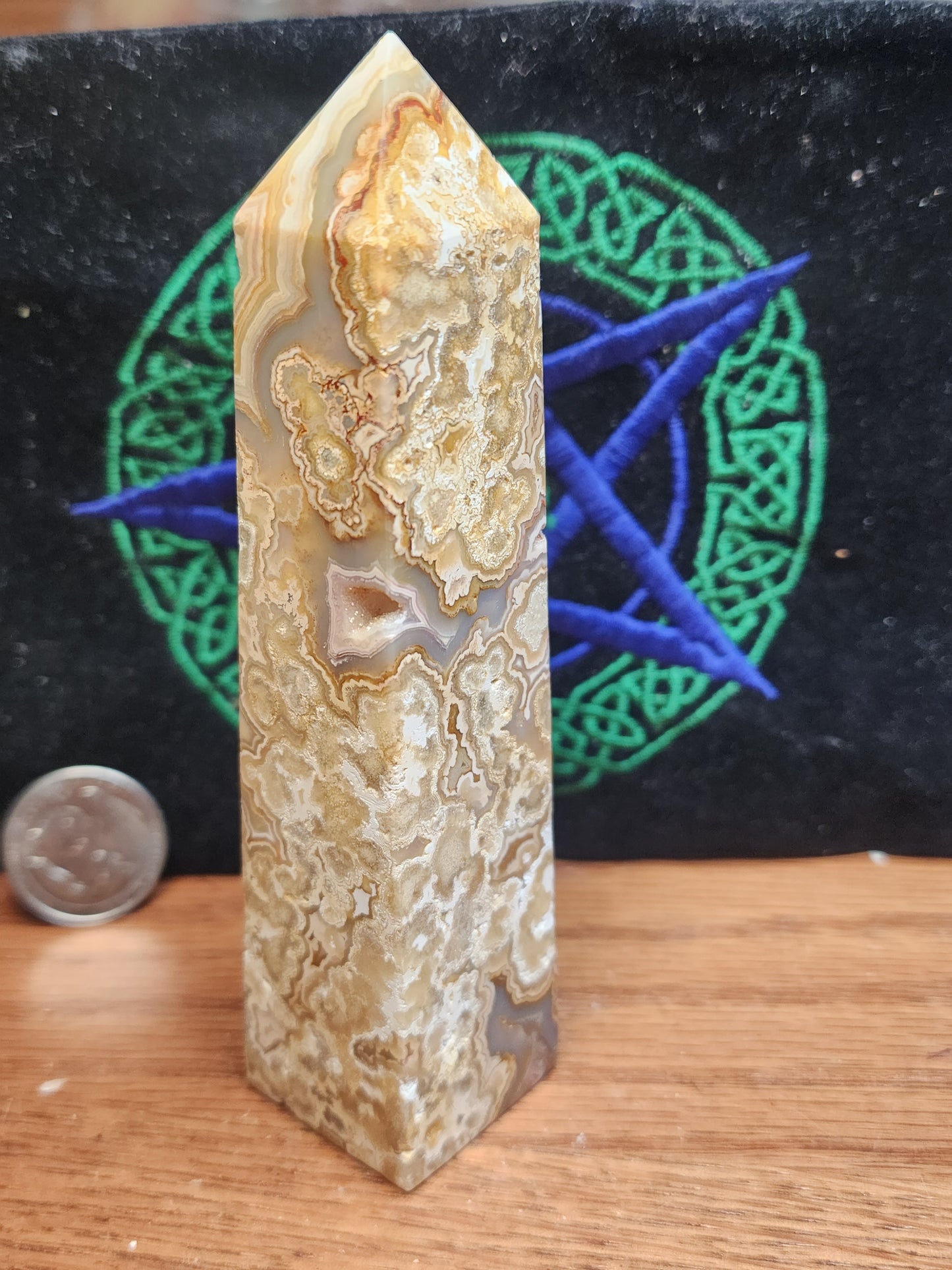 Druzy crazy lace agate tower
