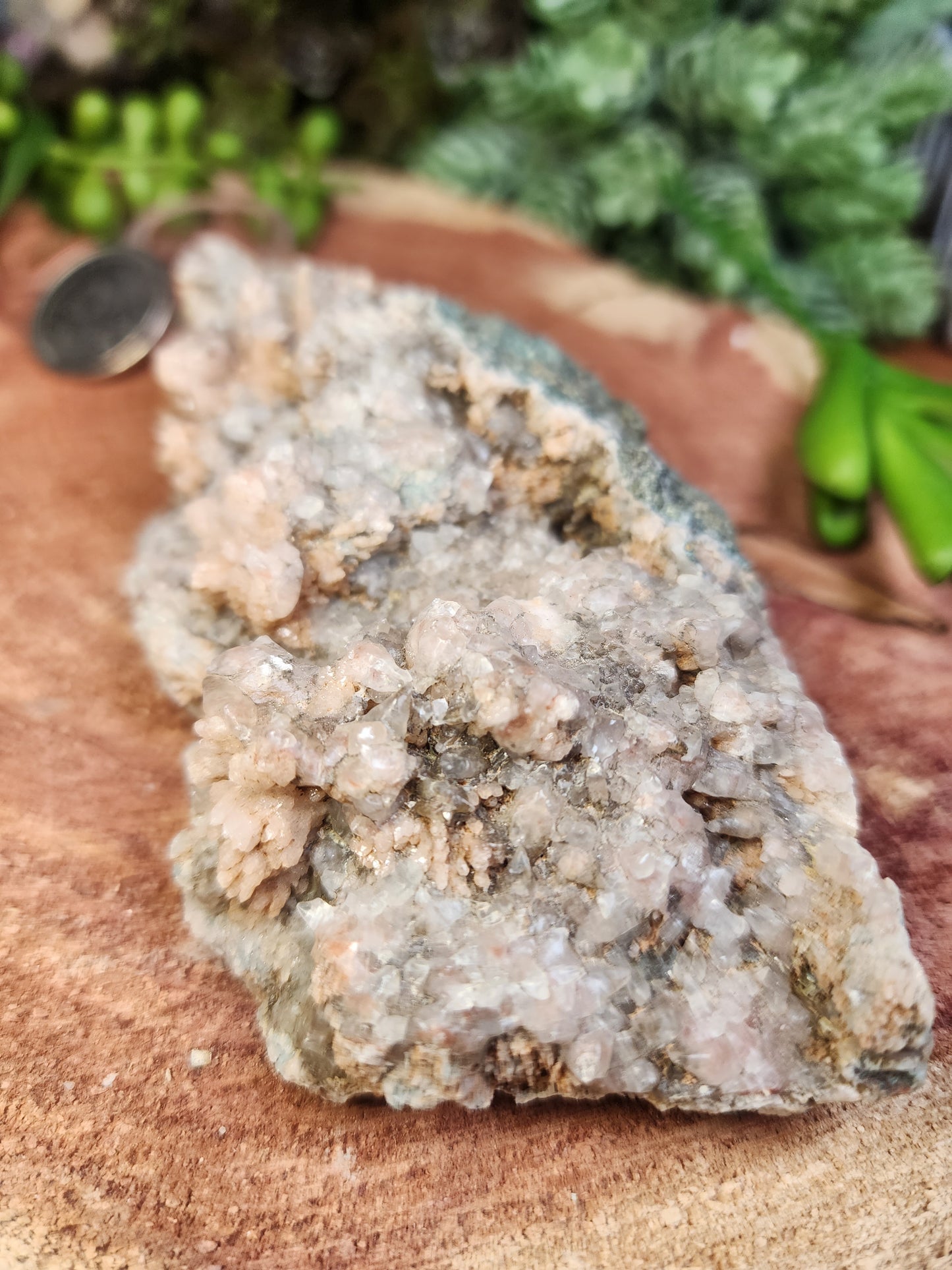 Pink amethyst raw specimen druzy