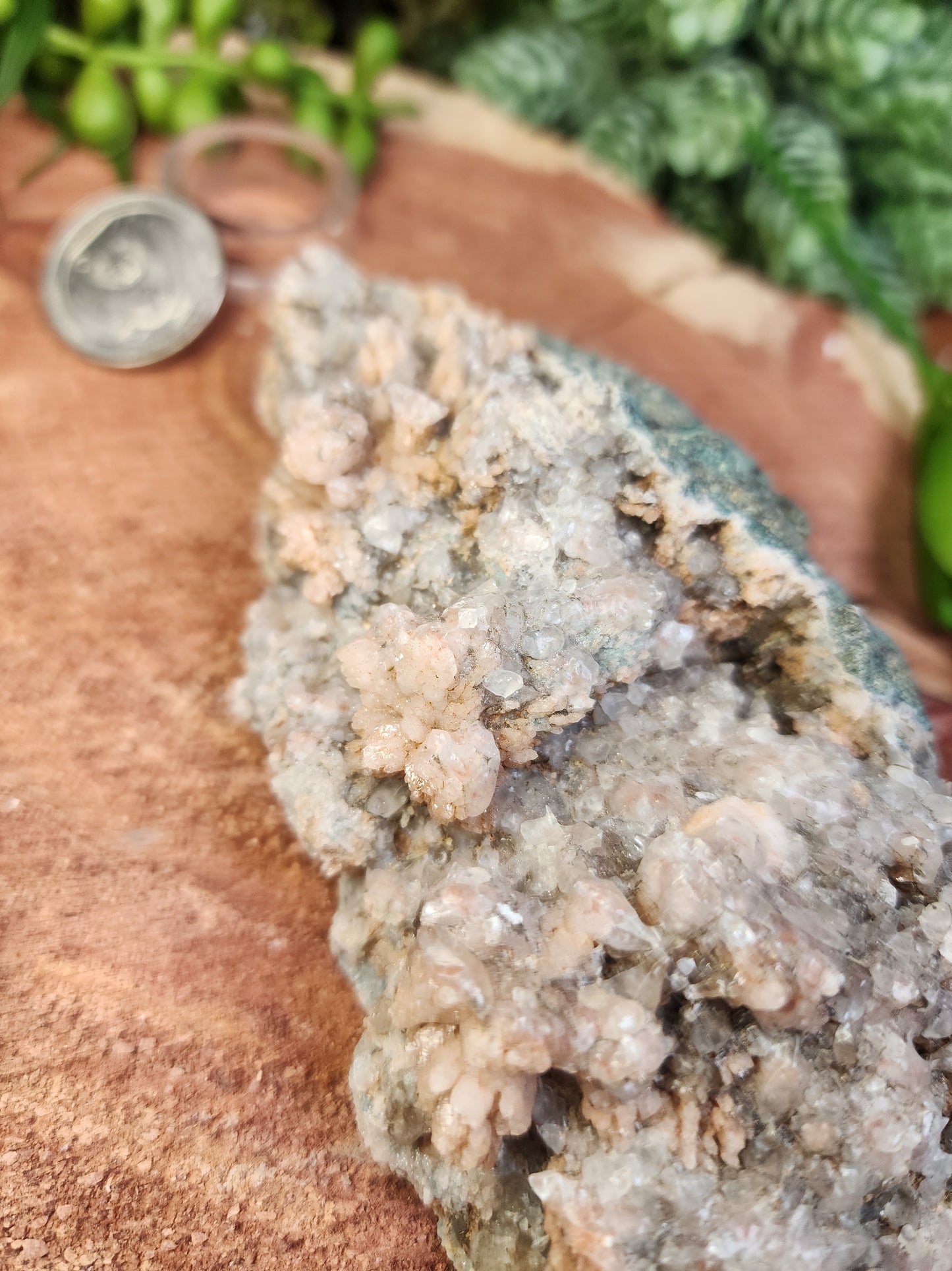 Pink amethyst raw specimen druzy
