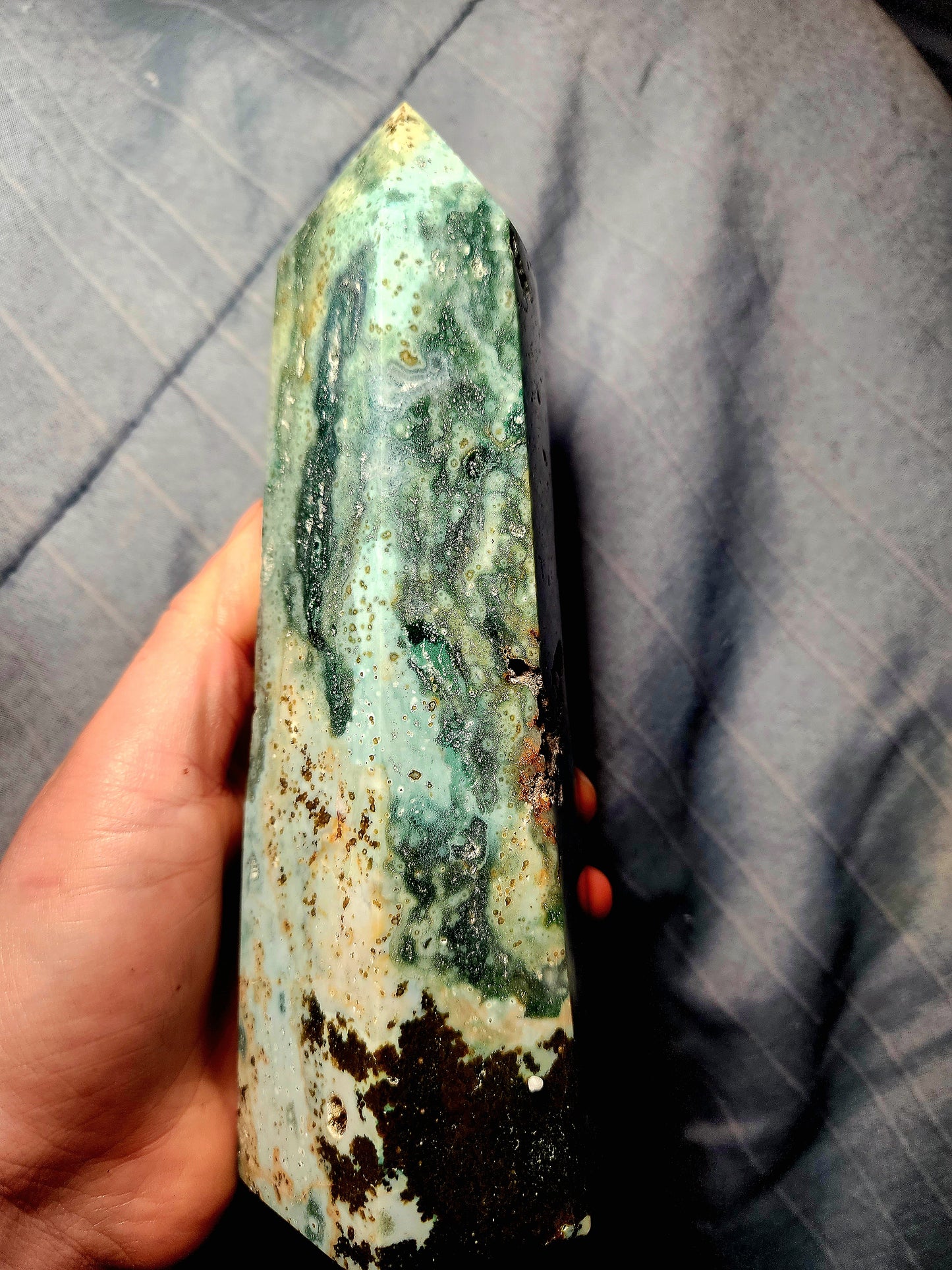 Large Ocean Jasper tower with ๐