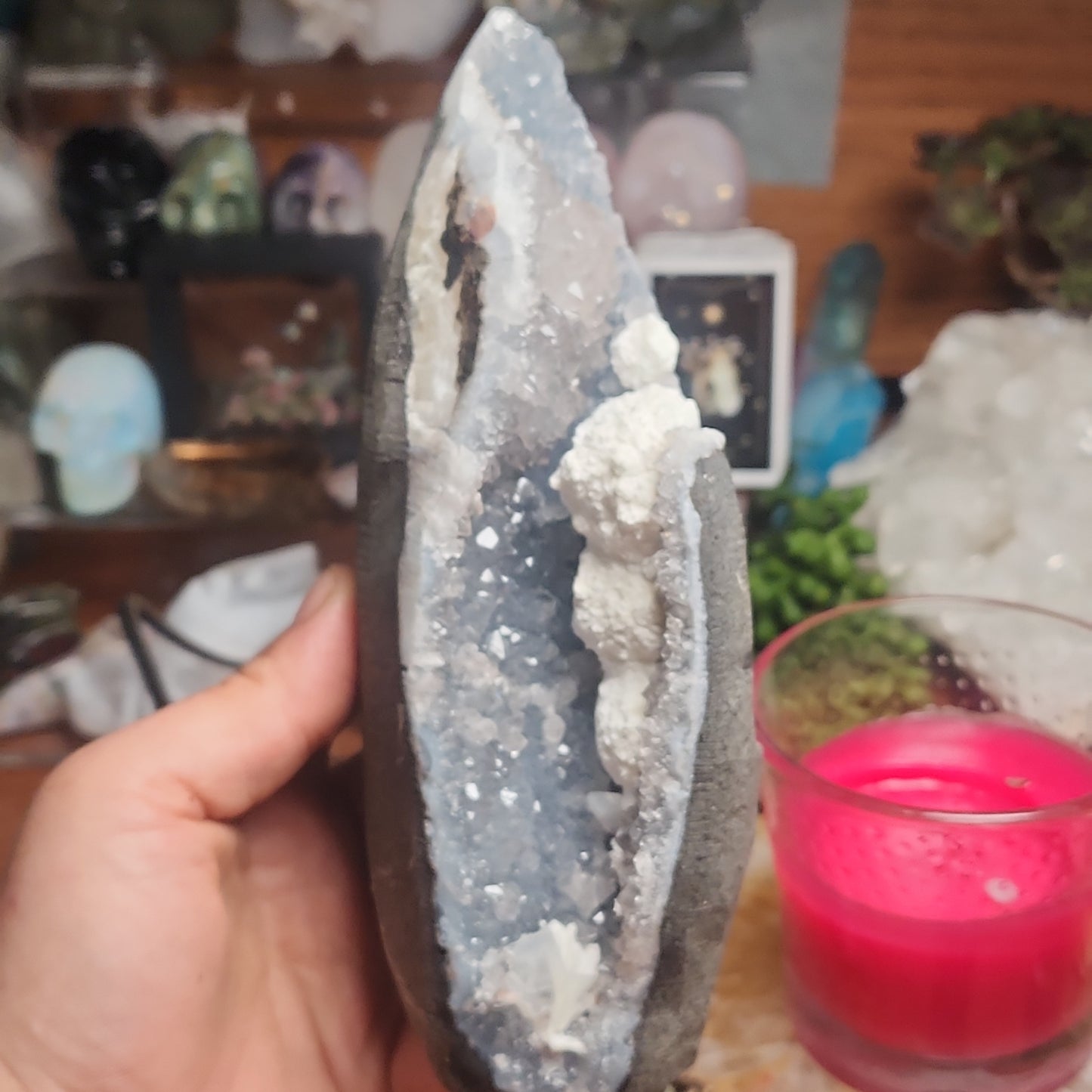Chalcedony, Apophylite, Quartz and Okenite Cathedral