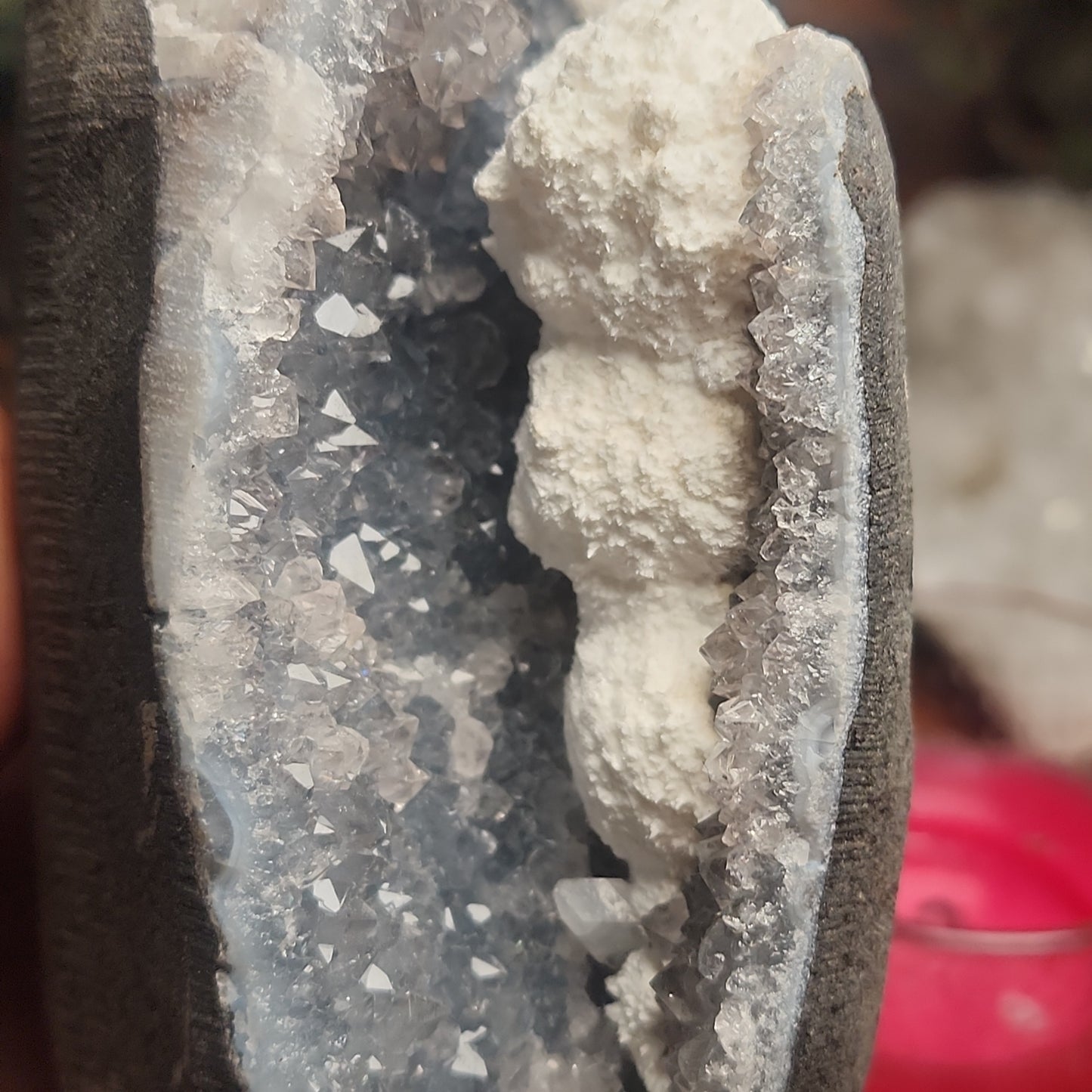 Chalcedony, Apophylite, Quartz and Okenite Cathedral