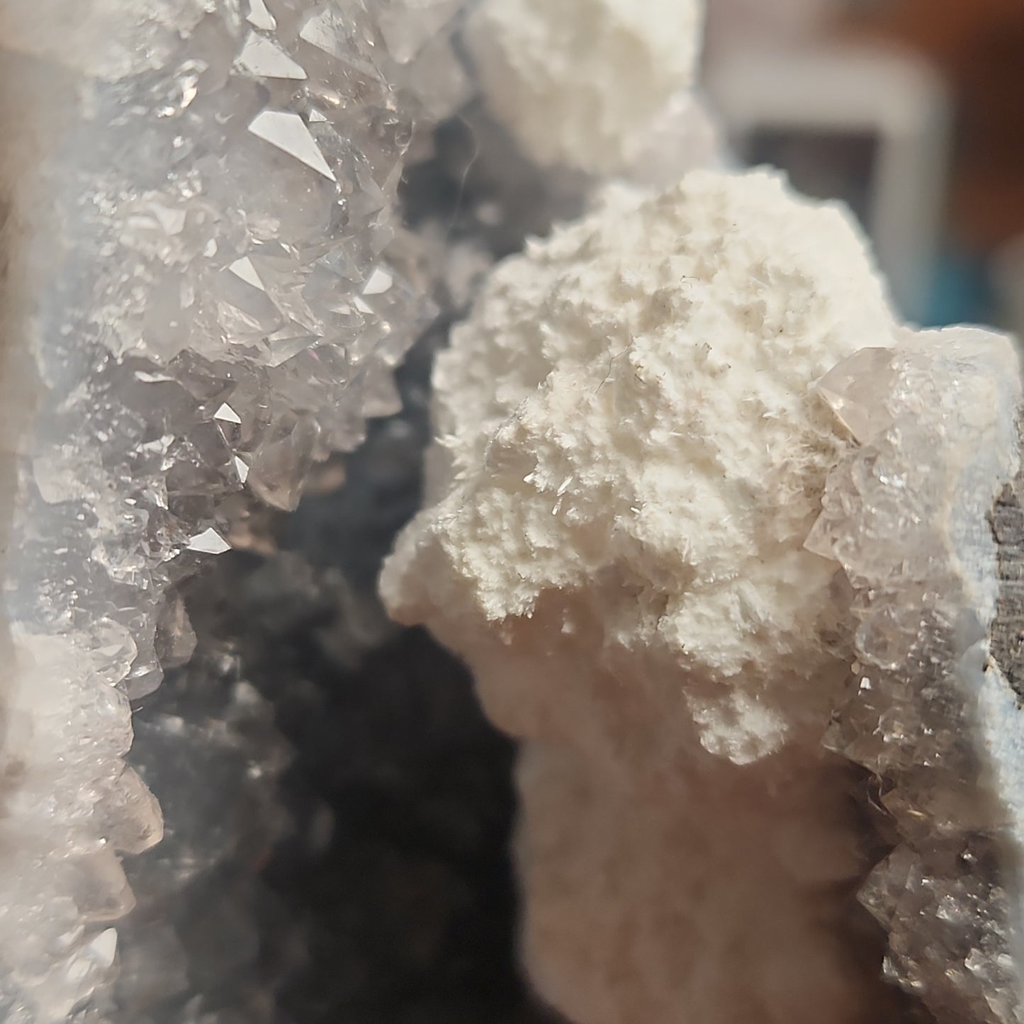 Chalcedony, Apophylite, Quartz and Okenite Cathedral