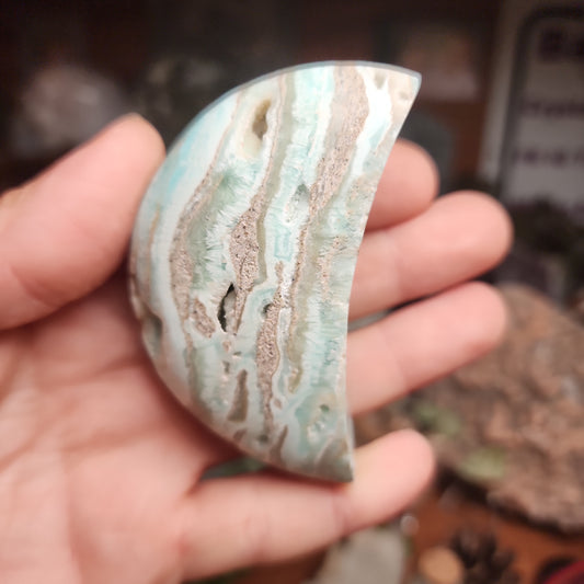 Caribbean Calcite Druzy Moon