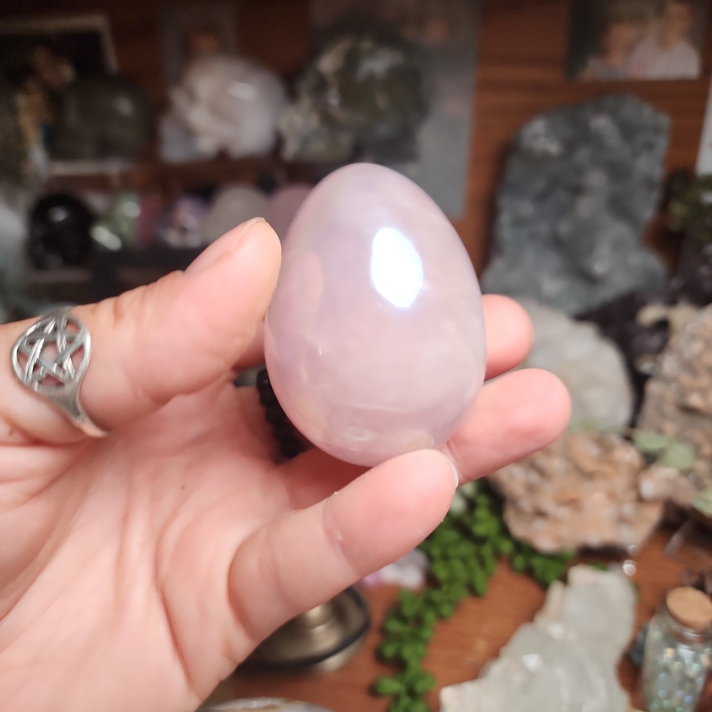 Aura Rose Quartz Egg