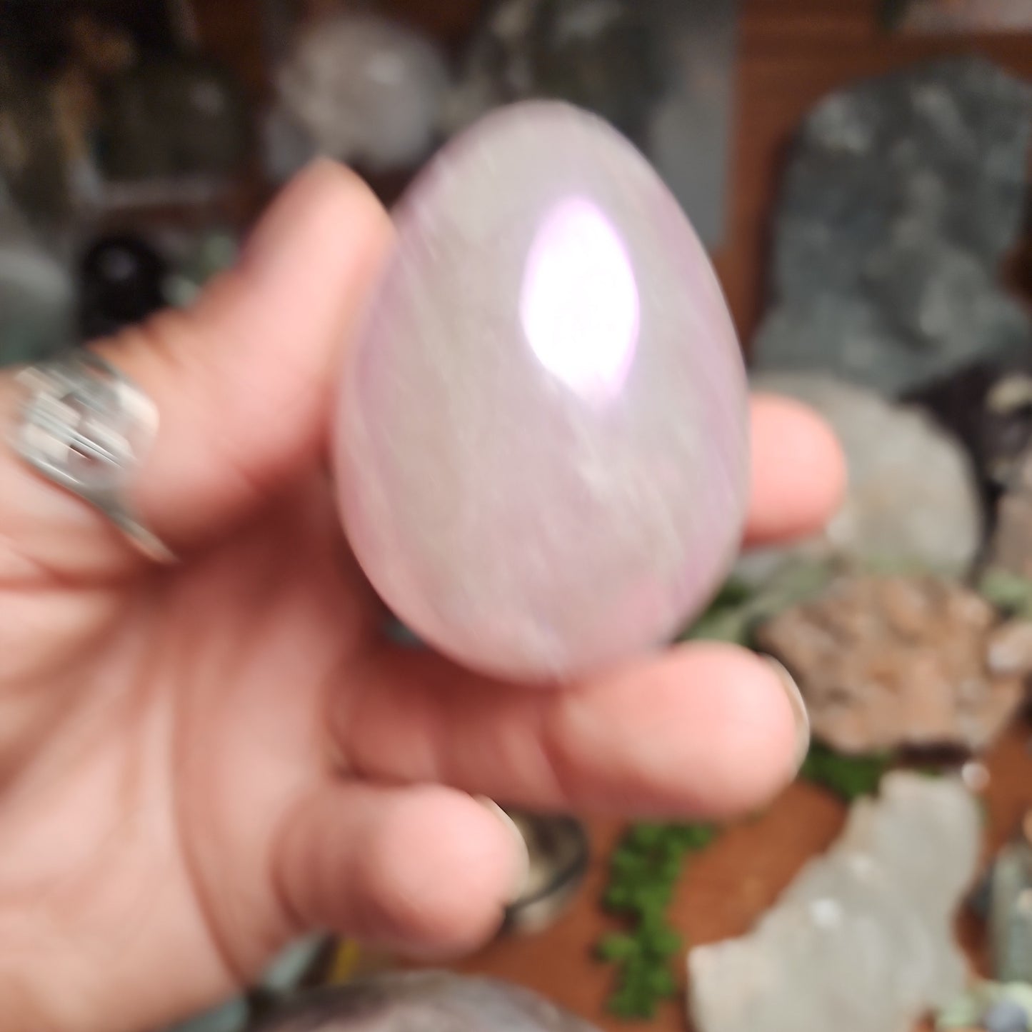 Aura Rose Quartz Egg