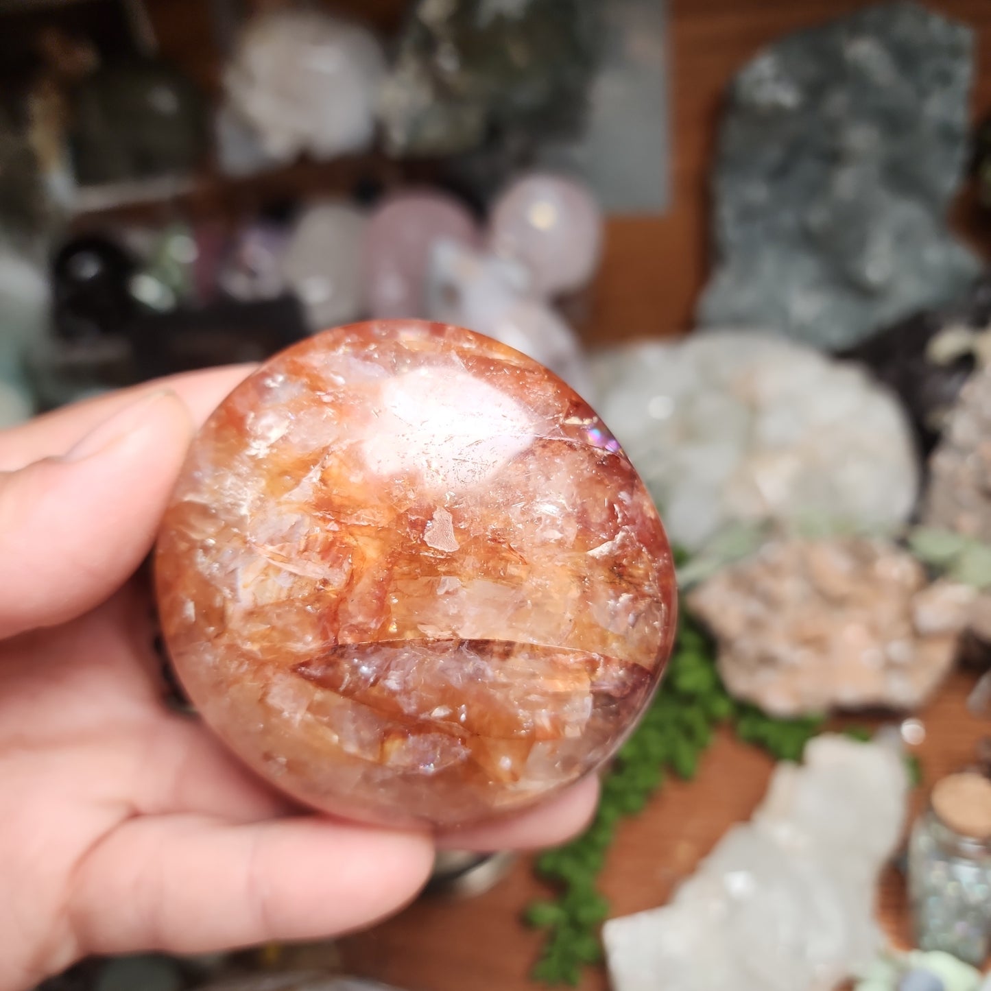 Fire Quartz Palmstone