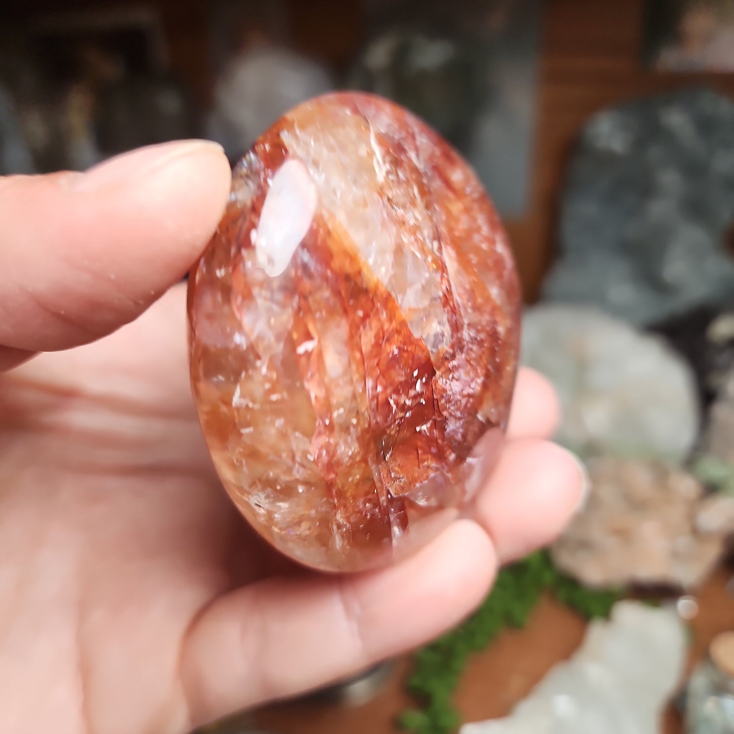 Fire Quartz Palmstone