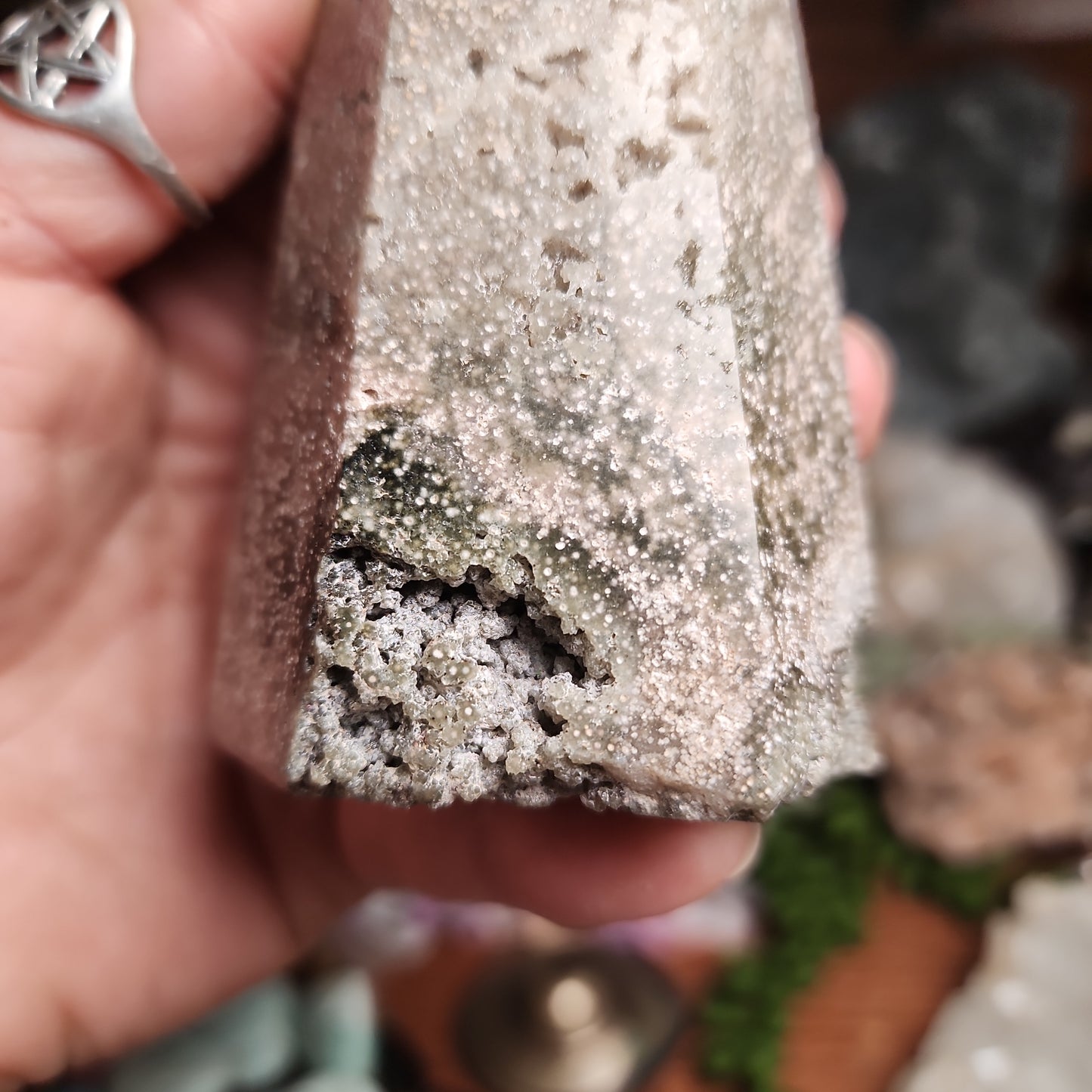 Ocean Jasper Tower with Druzy