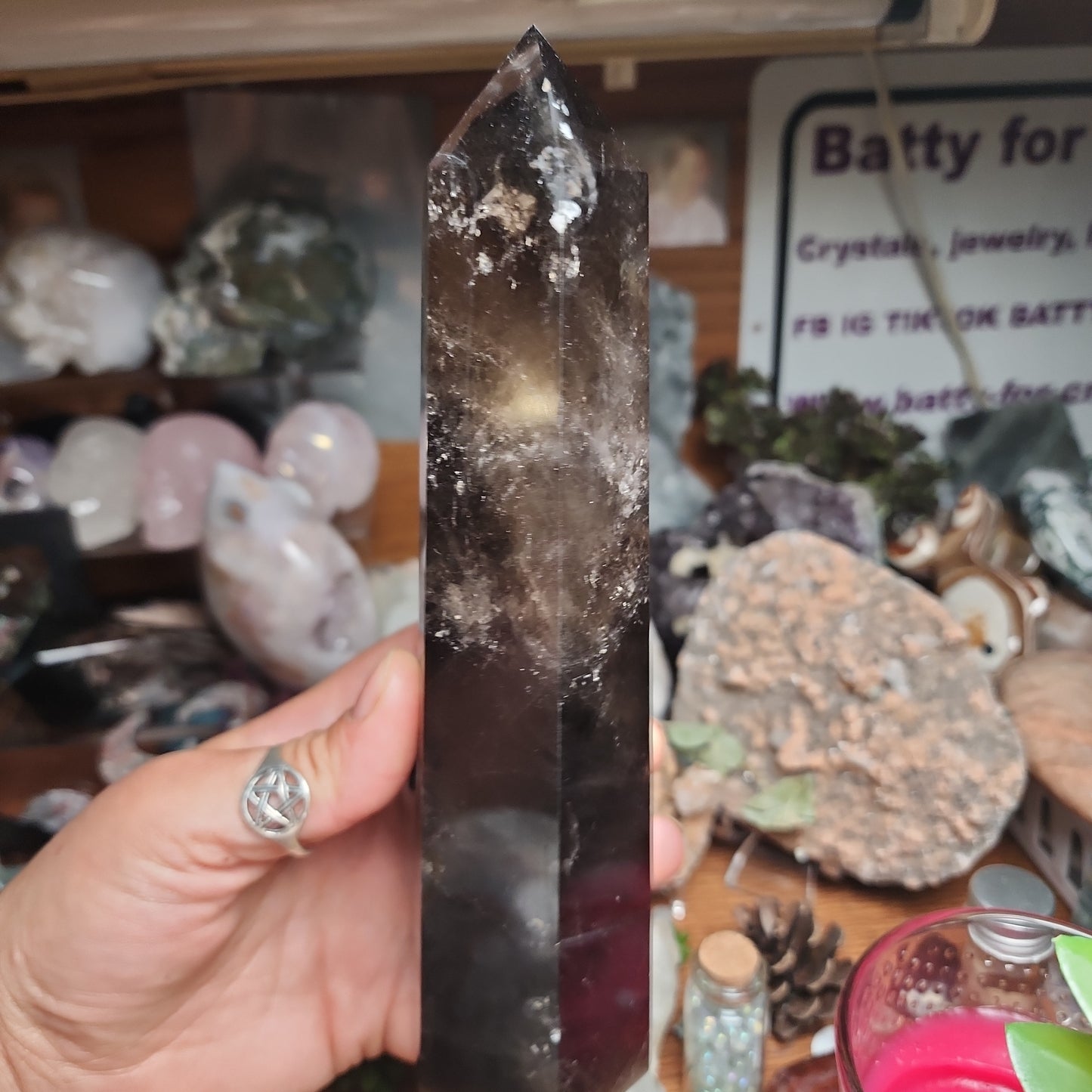 Large Smokey Quartz Tower