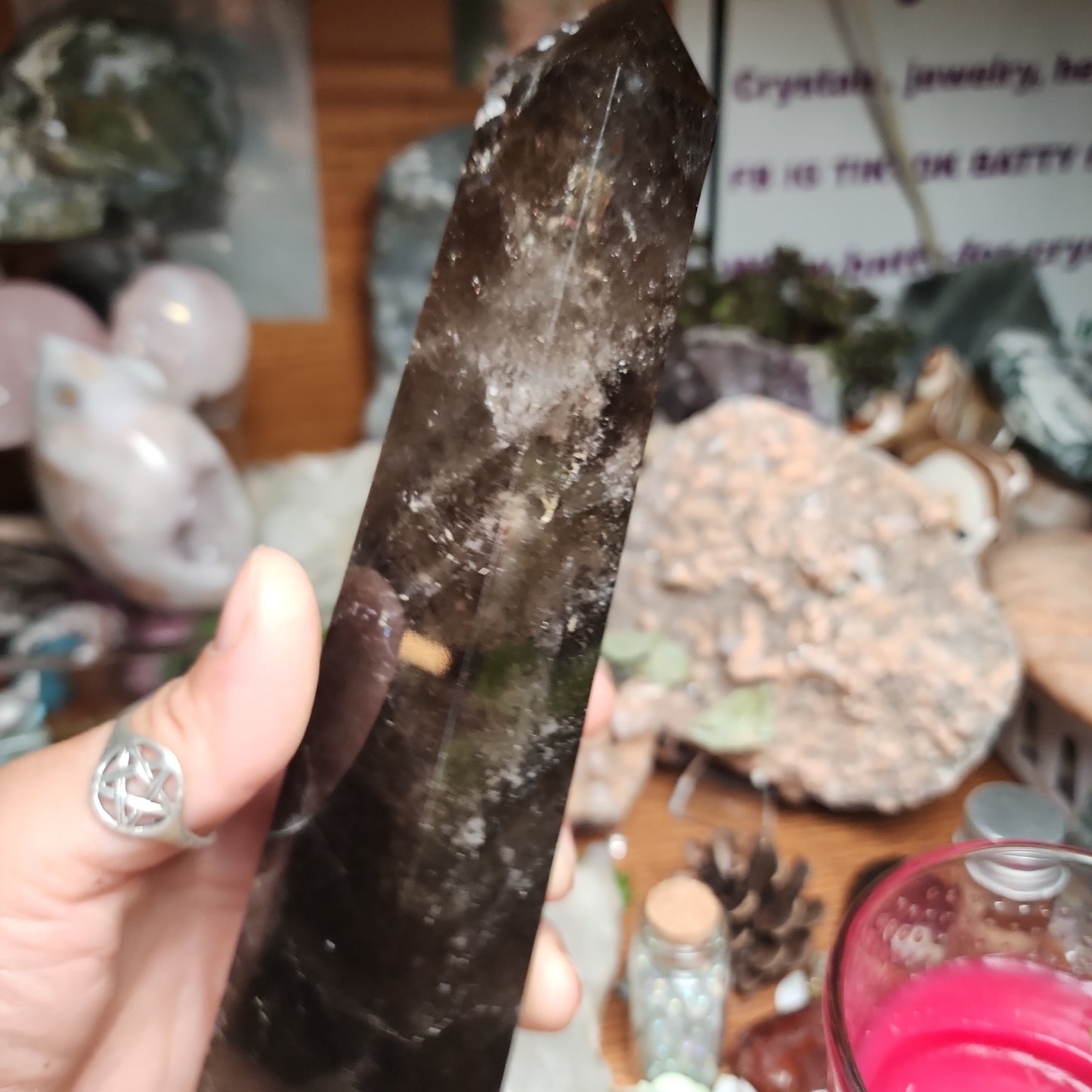 Large Smokey Quartz Tower