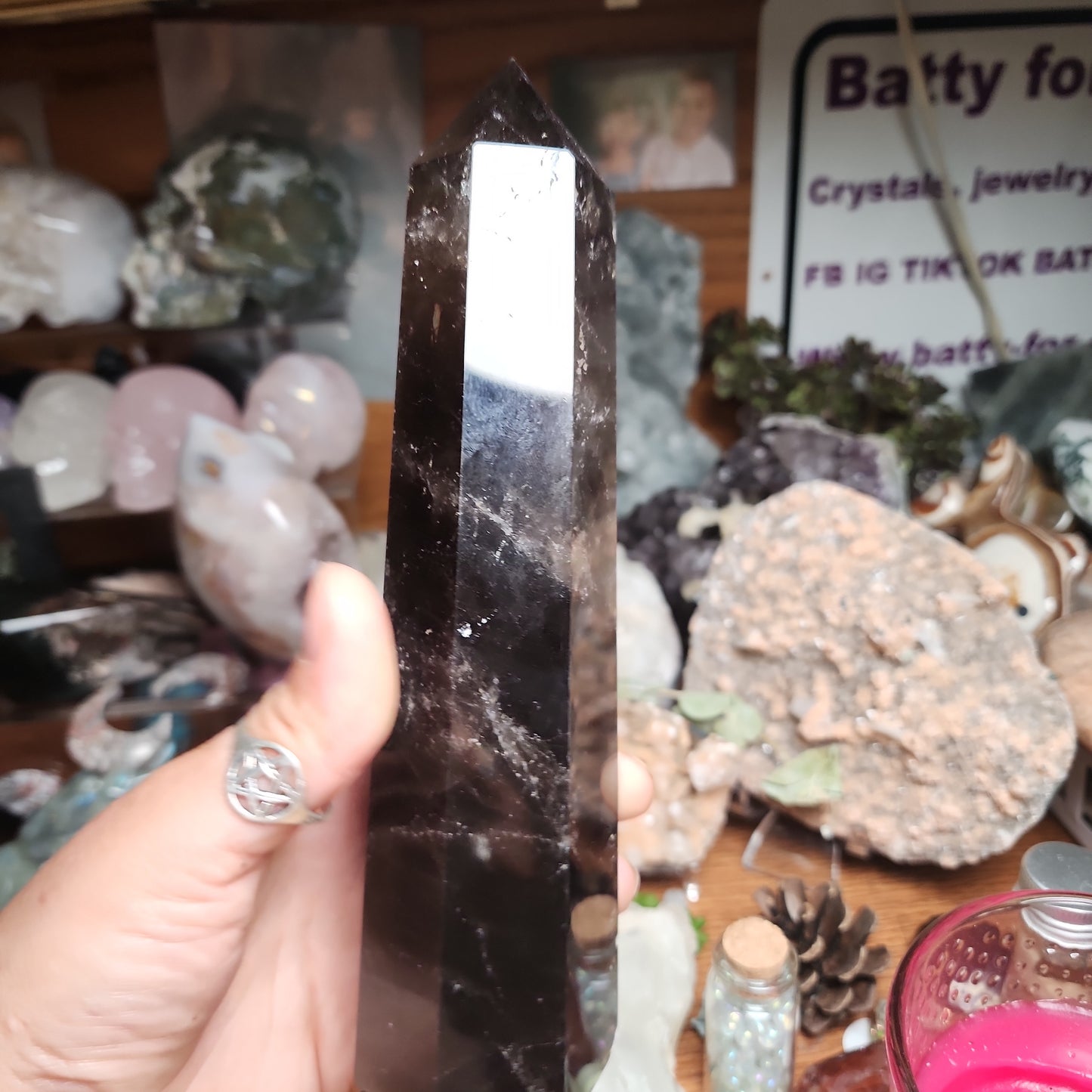 Large Smokey Quartz Tower