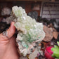 Green Apophylite Large Cluster with Peach Stillbite